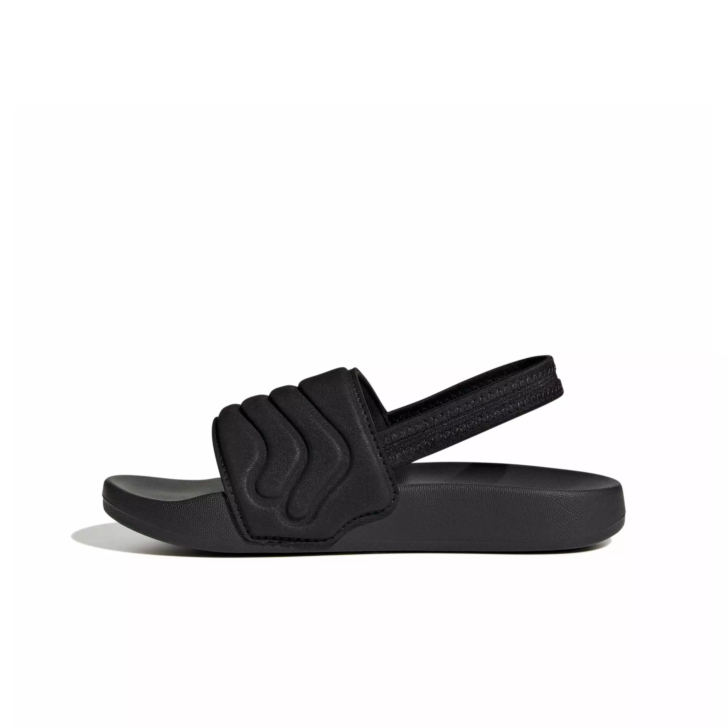 adidas Adilette Estrap 2.0 "Core Black/Ftwr White/Core Black" Preschool Boys' Slide - BLACK/WHITE/BLACK