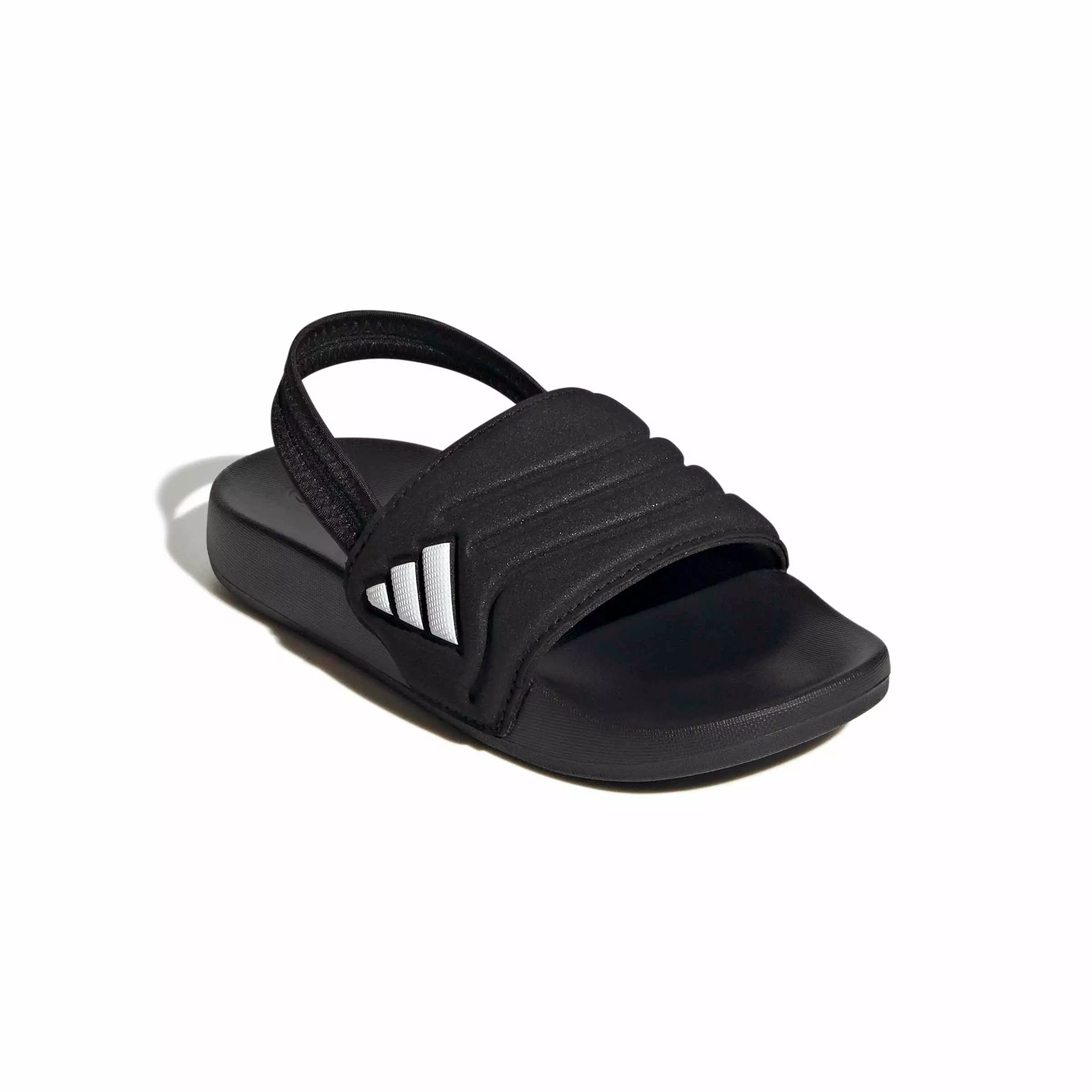 adidas Adilette Estrap 2.0 "Core Black/Ftwr White/Core Black" Preschool Boys' Slide - BLACK/WHITE/BLACK