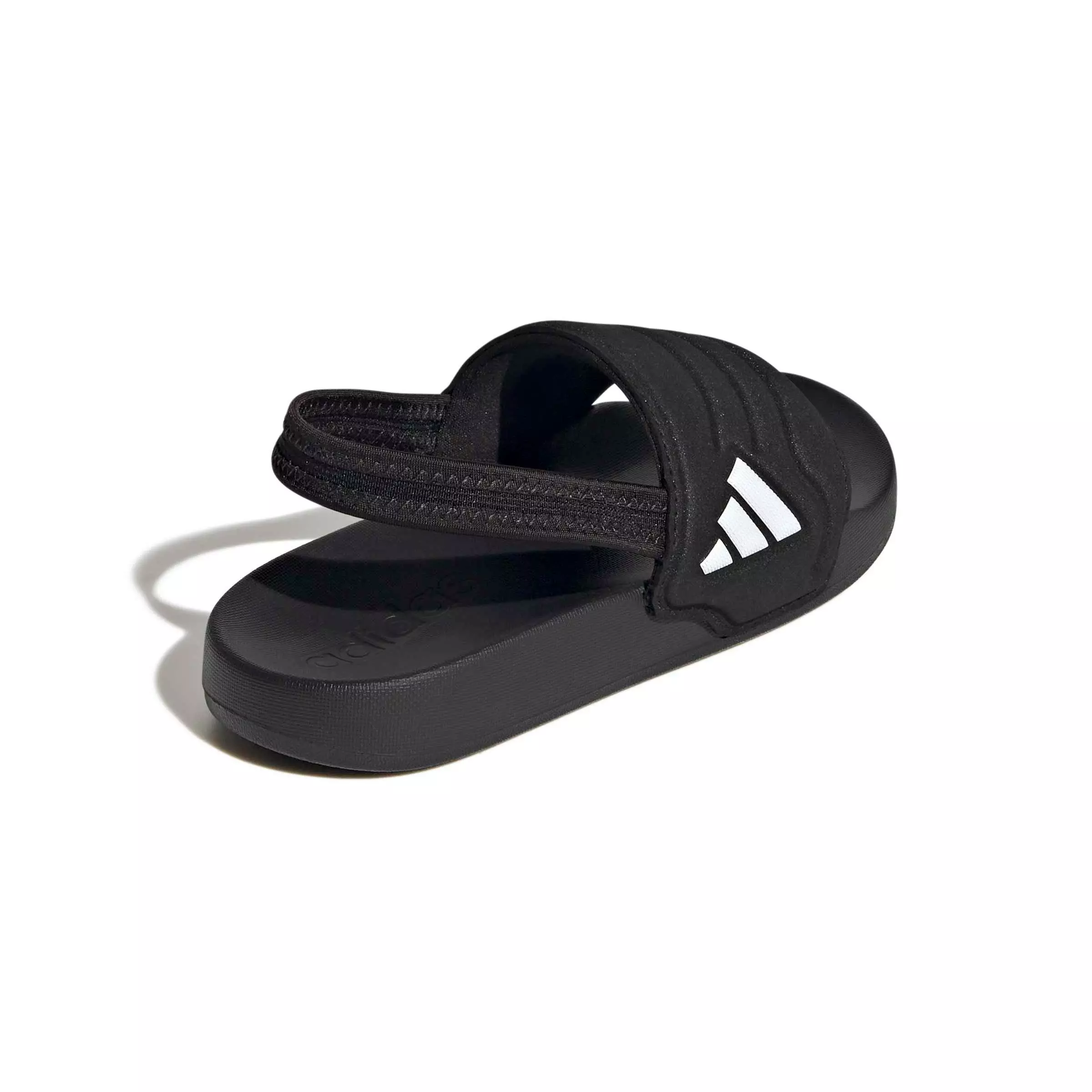 adidas Adilette Estrap 2.0 "Core Black/Ftwr White/Core Black" Preschool Boys' Slide - BLACK/WHITE/BLACK