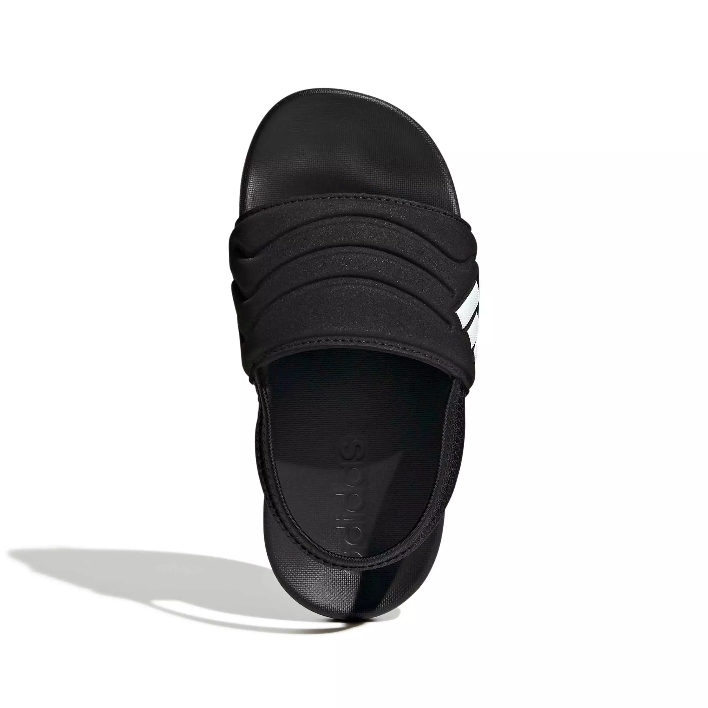 adidas Adilette Estrap 2.0 "Core Black/Ftwr White/Core Black" Preschool Boys' Slide - BLACK/WHITE/BLACK