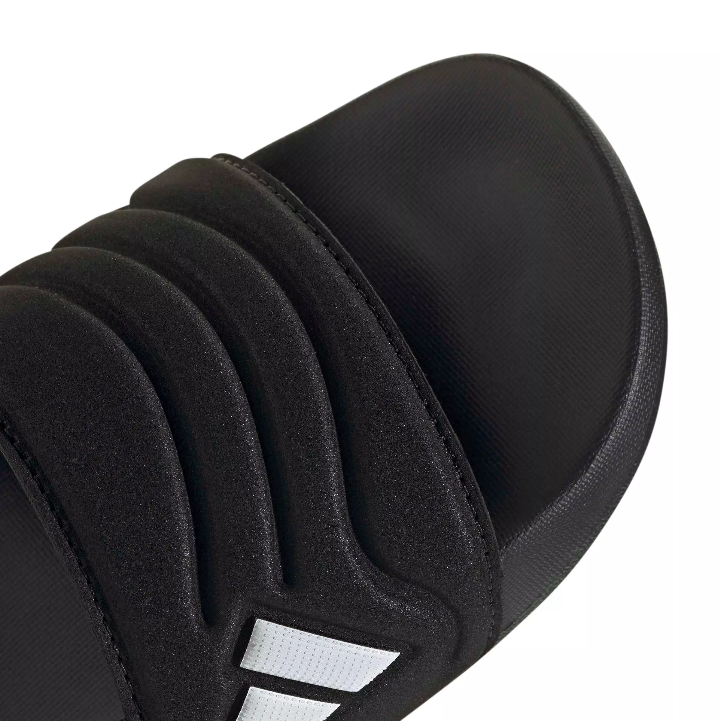 adidas Adilette Estrap 2.0 "Core Black/Ftwr White/Core Black" Preschool Boys' Slide - BLACK/WHITE/BLACK