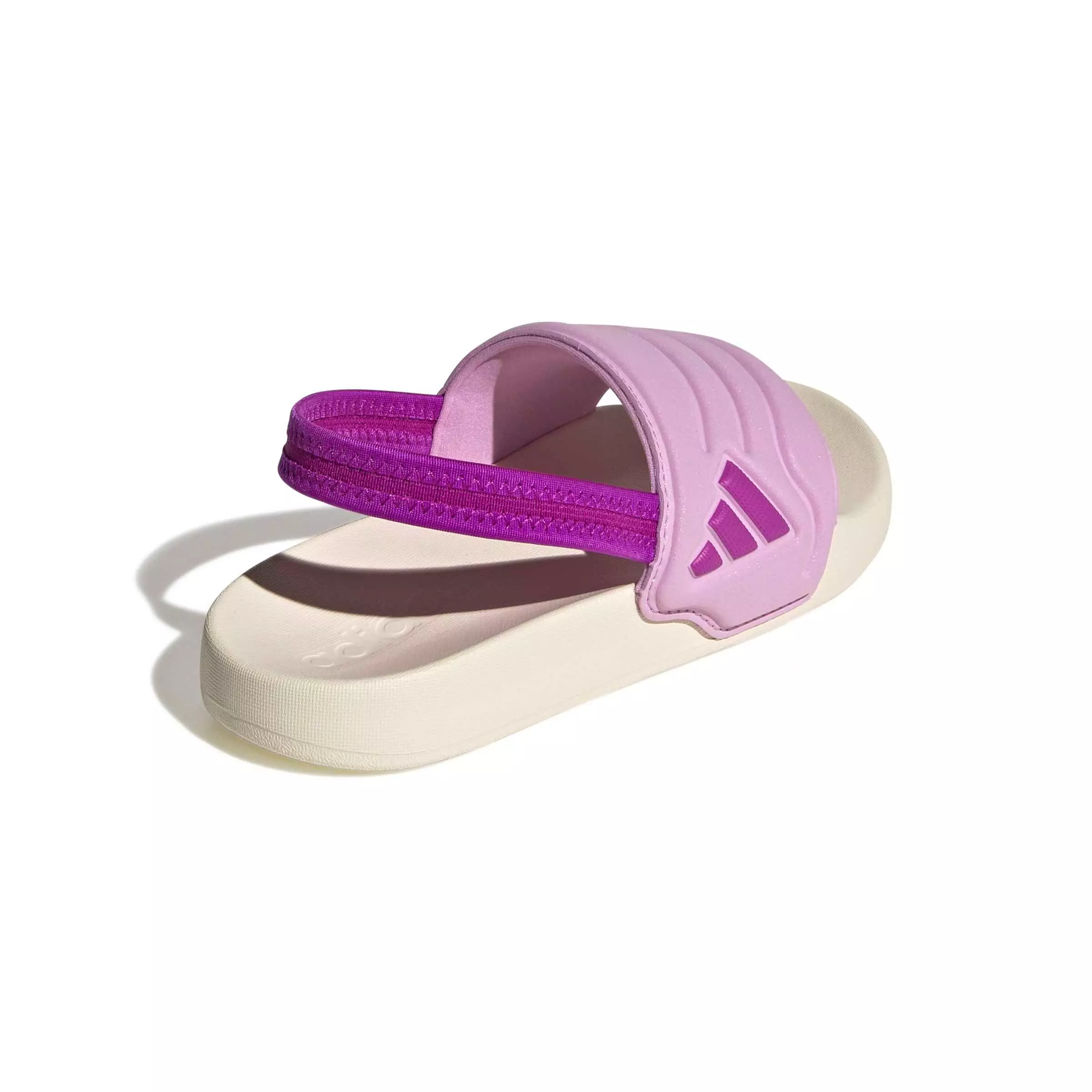adidas Adilette Estrap 2.0 "Off White/Purple Burst/Bliss Lilac" Preschool Girls' Slide - OFF WHITE/PURPLE/LILAC