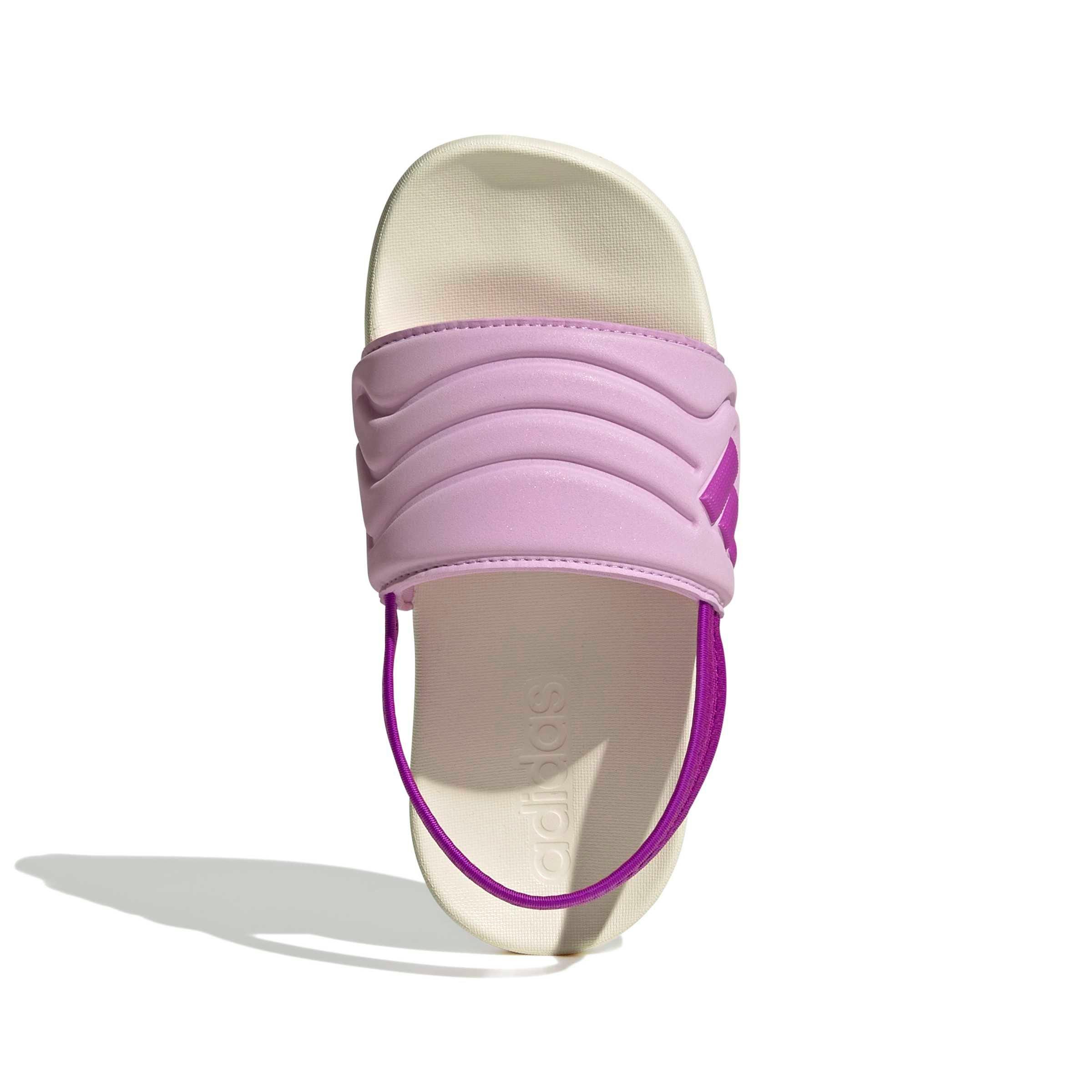 adidas Adilette Estrap 2.0 "Off White/Purple Burst/Bliss Lilac" Preschool Girls' Slide - OFF WHITE/PURPLE/LILAC Thumbnail View 5