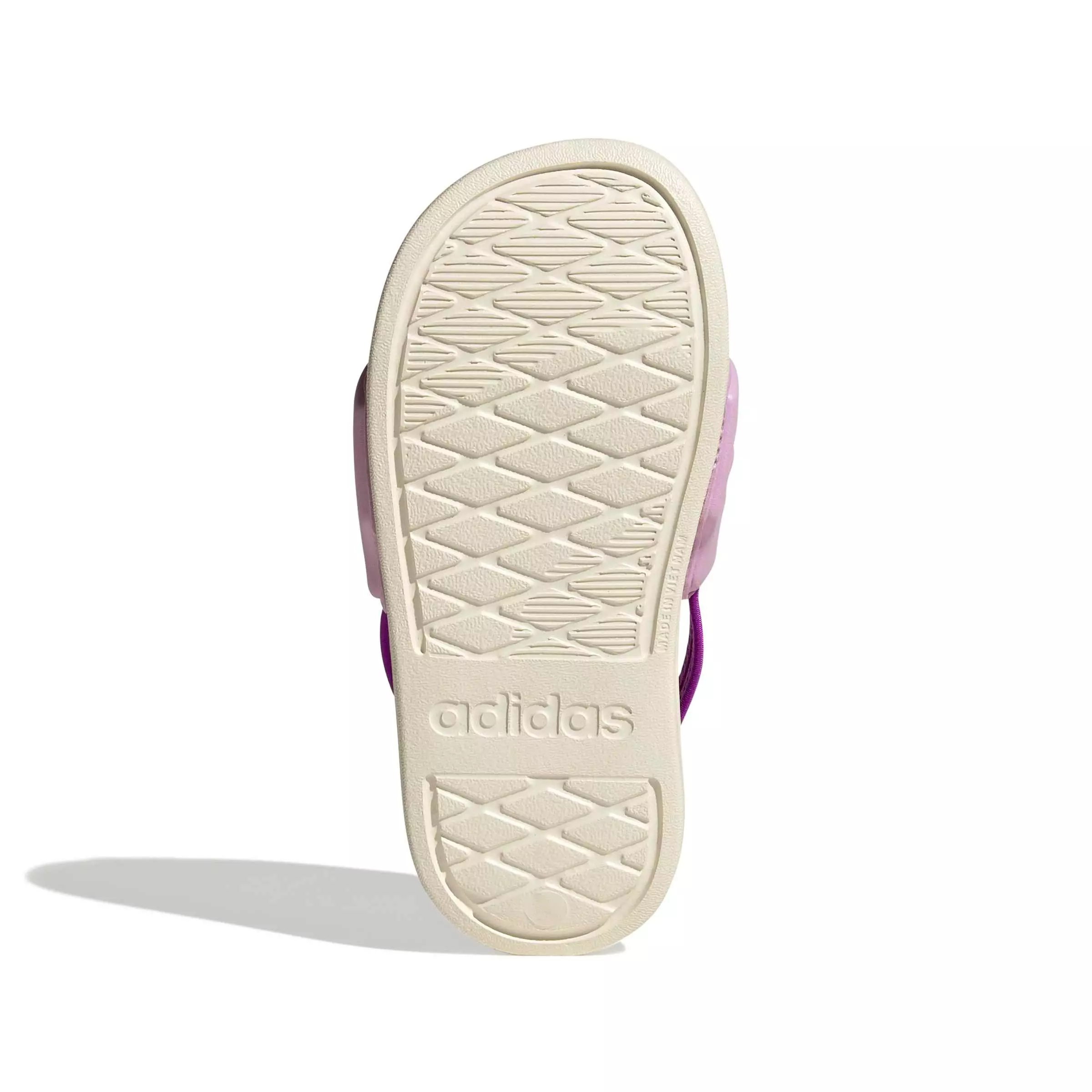adidas Adilette Estrap 2.0 "Off White/Purple Burst/Bliss Lilac" Preschool Girls' Slide - OFF WHITE/PURPLE/LILAC