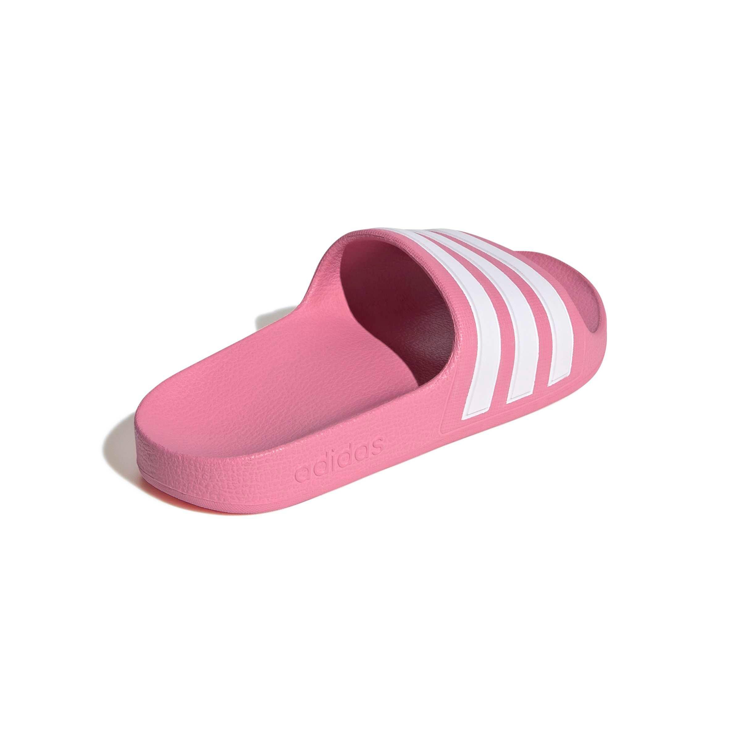 adidas Adilette Aqua "Bliss Pink/Ftwr White/Bliss Pink" Grade School Girls' Slide - PINK/WHITE/PINK Thumbnail View 4