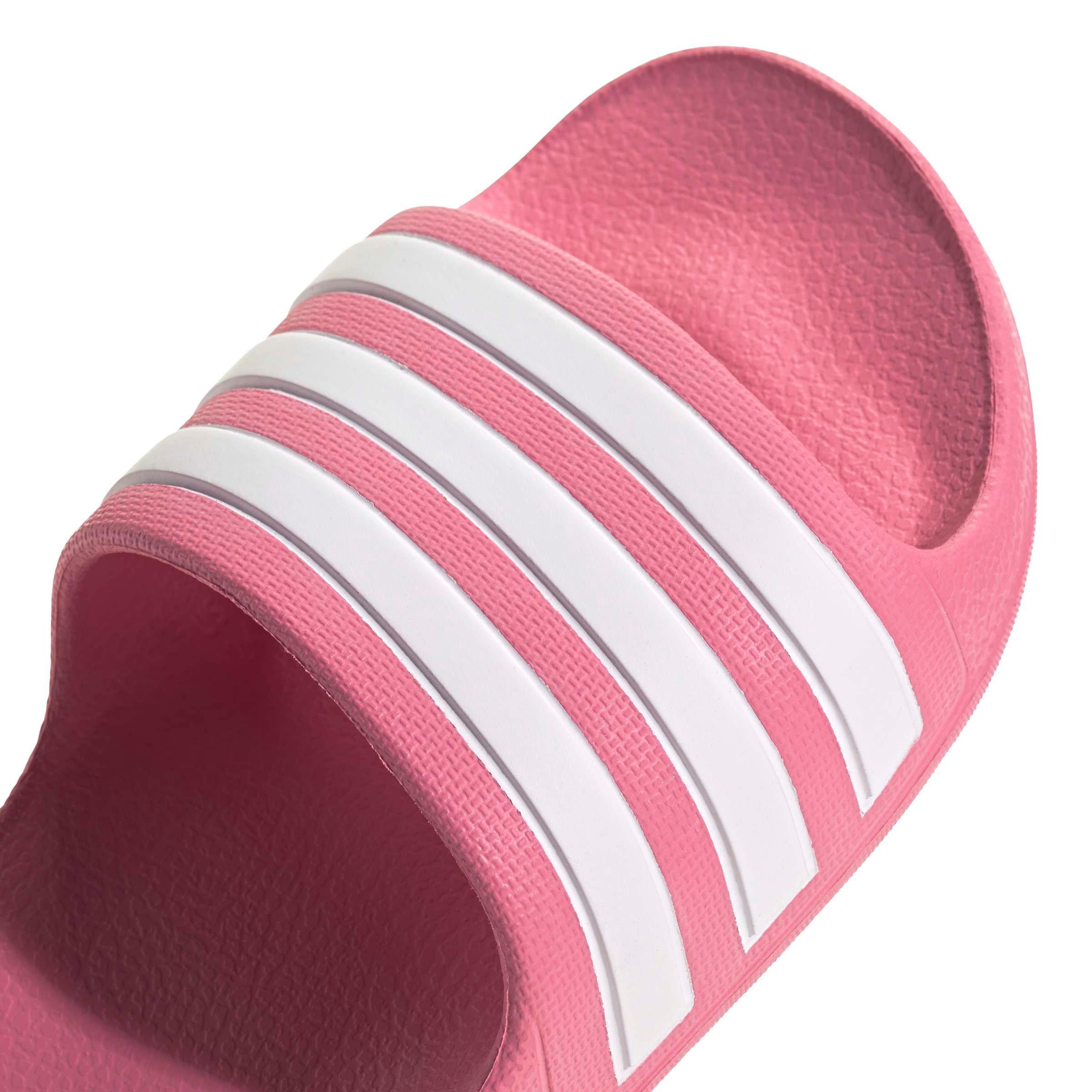 adidas Adilette Aqua "Bliss Pink/Ftwr White/Bliss Pink" Grade School Girls' Slide - PINK/WHITE/PINK Thumbnail View 7