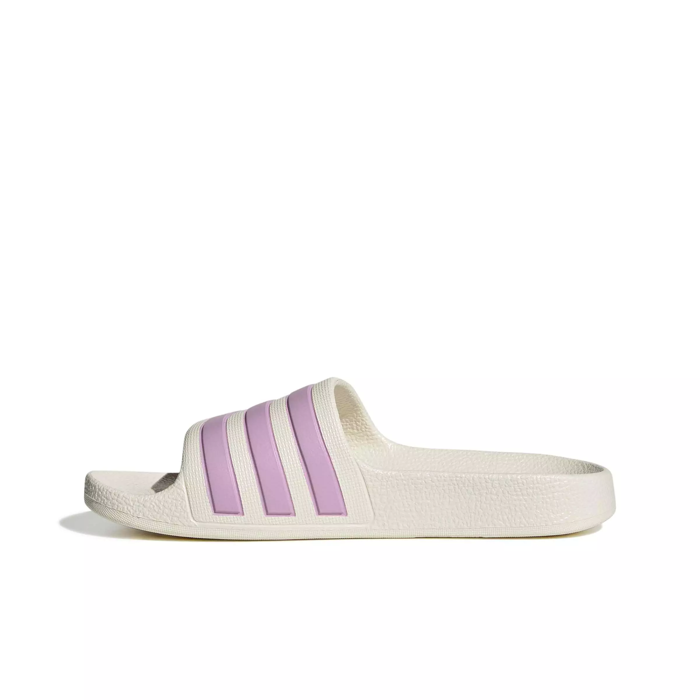 adidas Adilette Aqua "Off White/Bliss Lilac/Off White" Grade School Girls' Slide - OFF WHITE/LILAC/OFF WHITE