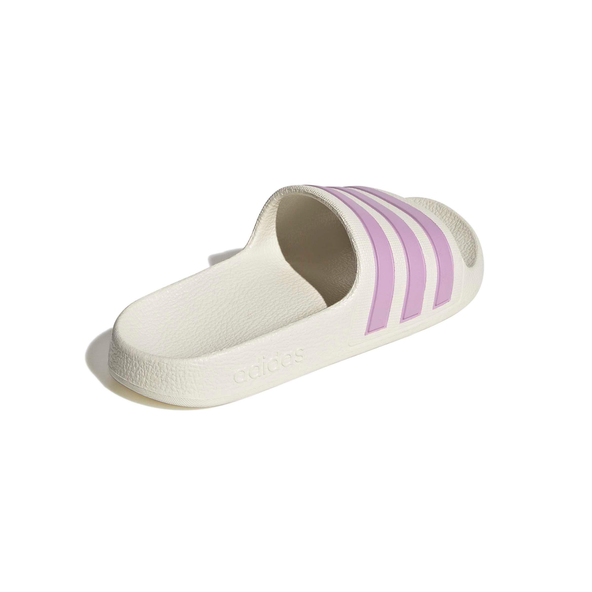 adidas Adilette Aqua "Off White/Bliss Lilac/Off White" Grade School Girls' Slide - OFF WHITE/LILAC/OFF WHITE Thumbnail View 4