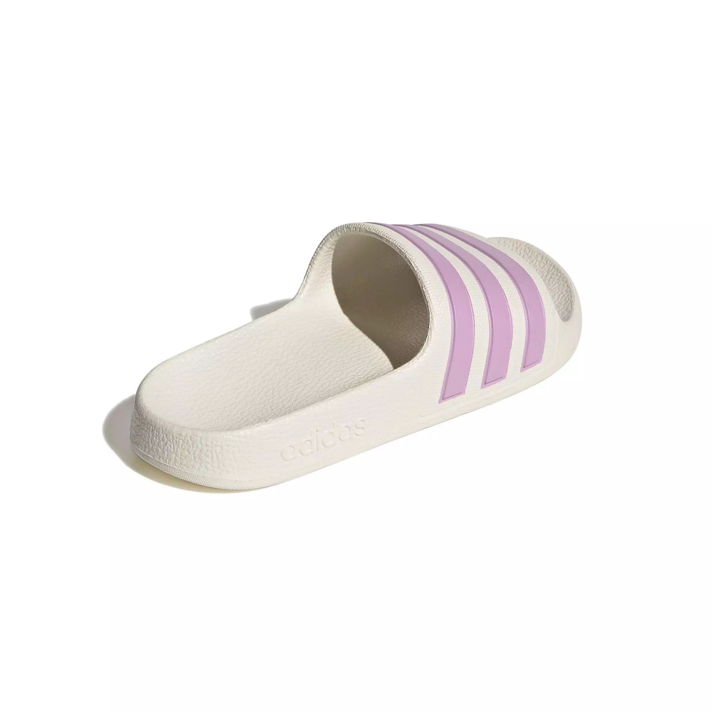 adidas Adilette Aqua "Off White/Bliss Lilac/Off White" Grade School Girls' Slide - OFF WHITE/LILAC/OFF WHITE