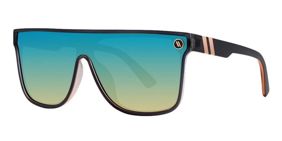 Blenders SciFi Night City Polarized Mirrored Sunglasses - AQUA Thumbnail View 1