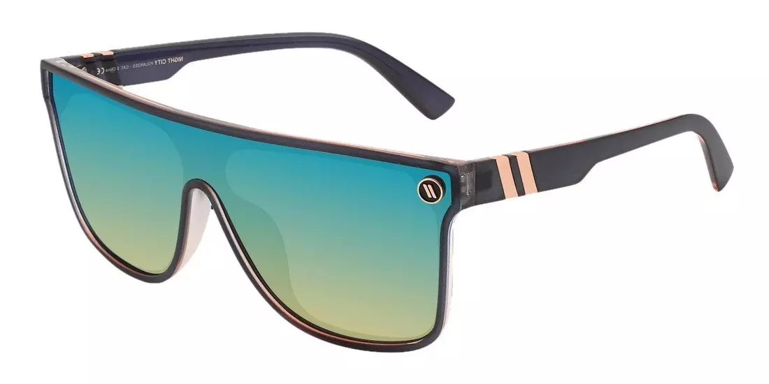 Blenders SciFi Night City Polarized Mirrored Sunglasses - AQUA