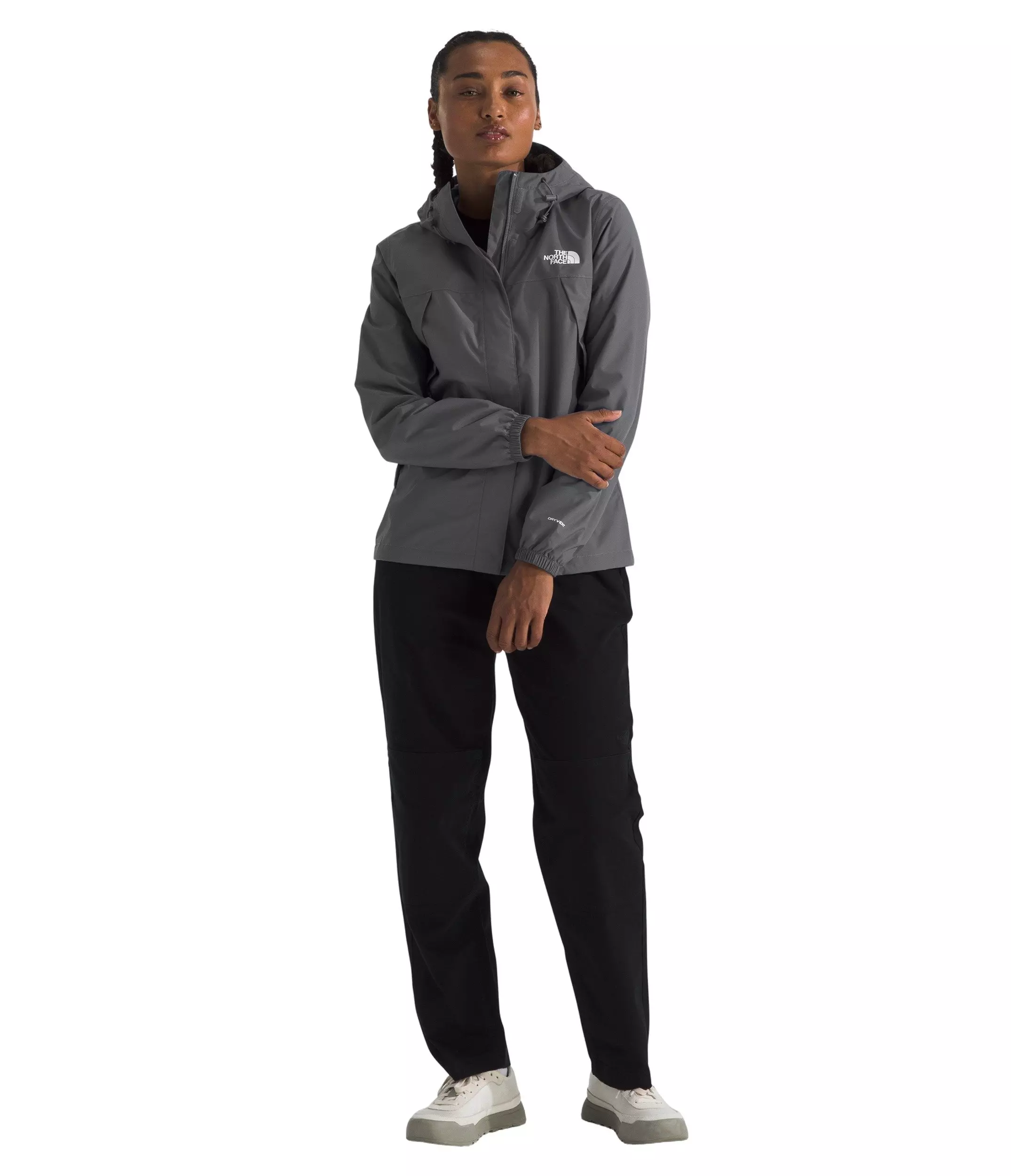 The North Face Women's Antora Rain Jacket -Smoked Pearl - SMOKED PEARL