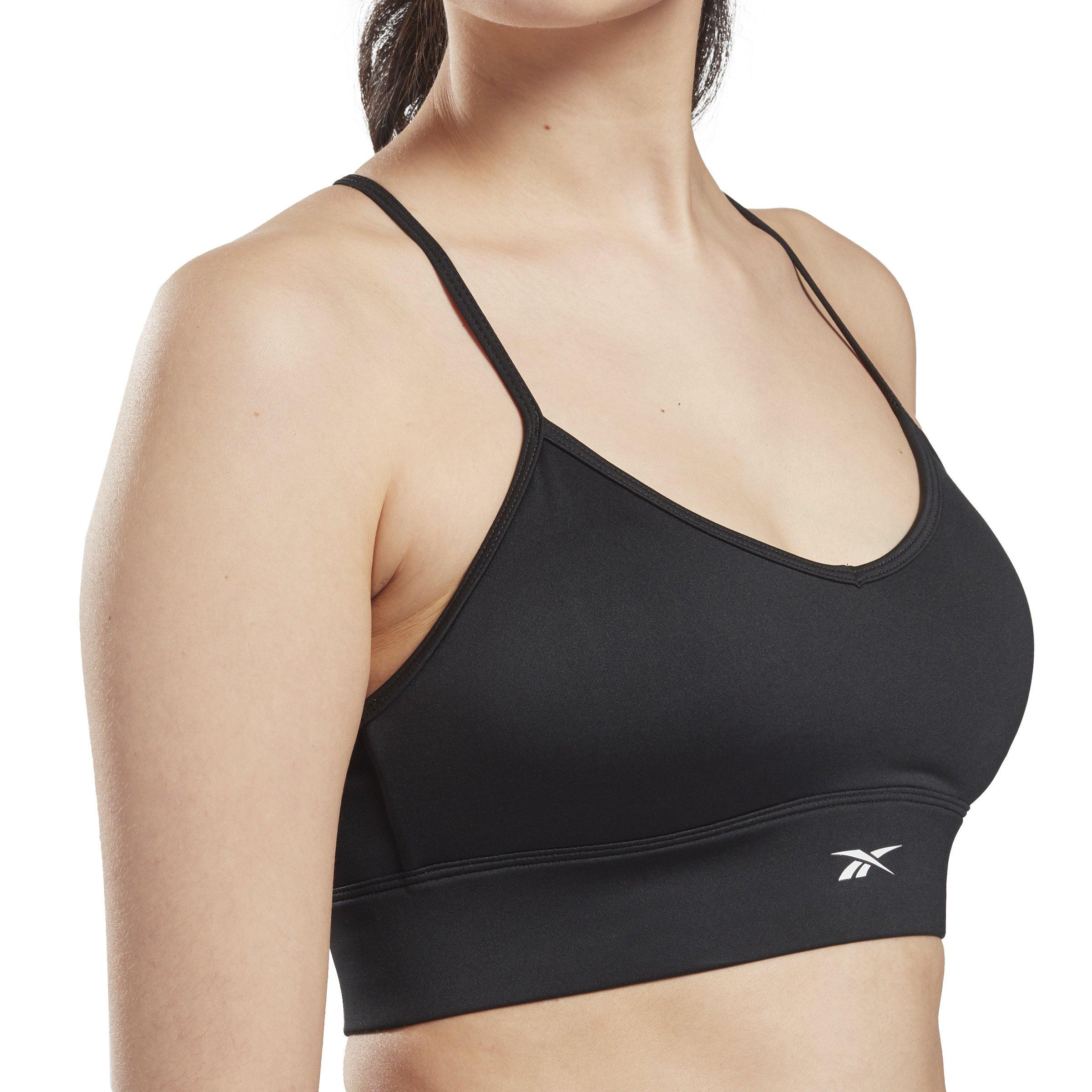 Reebok Women's Workout Ready Tri-Back  Sports Bra-Black - BLACK Thumbnail View 3