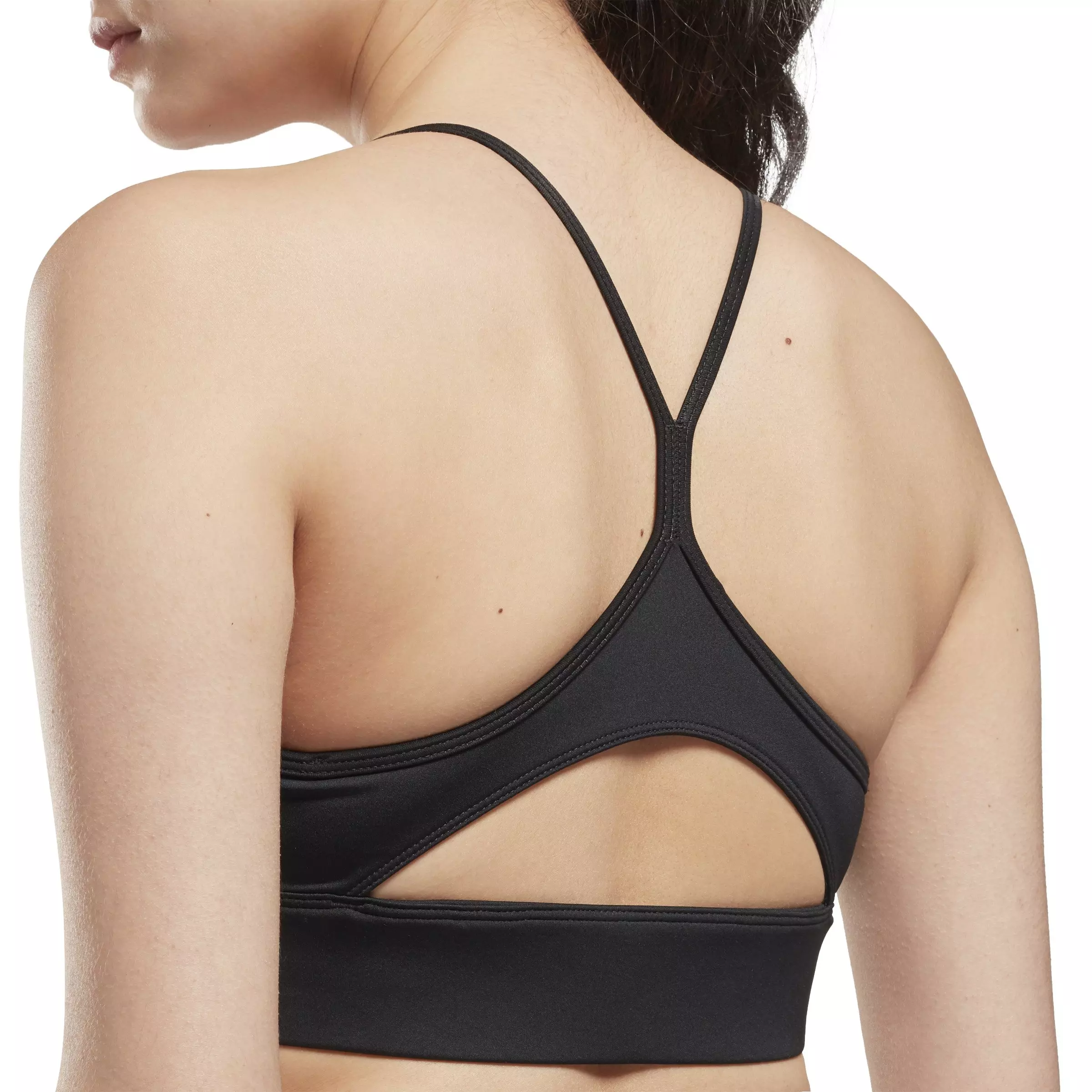 Reebok Women's Workout Ready Tri-Back  Sports Bra-Black - BLACK