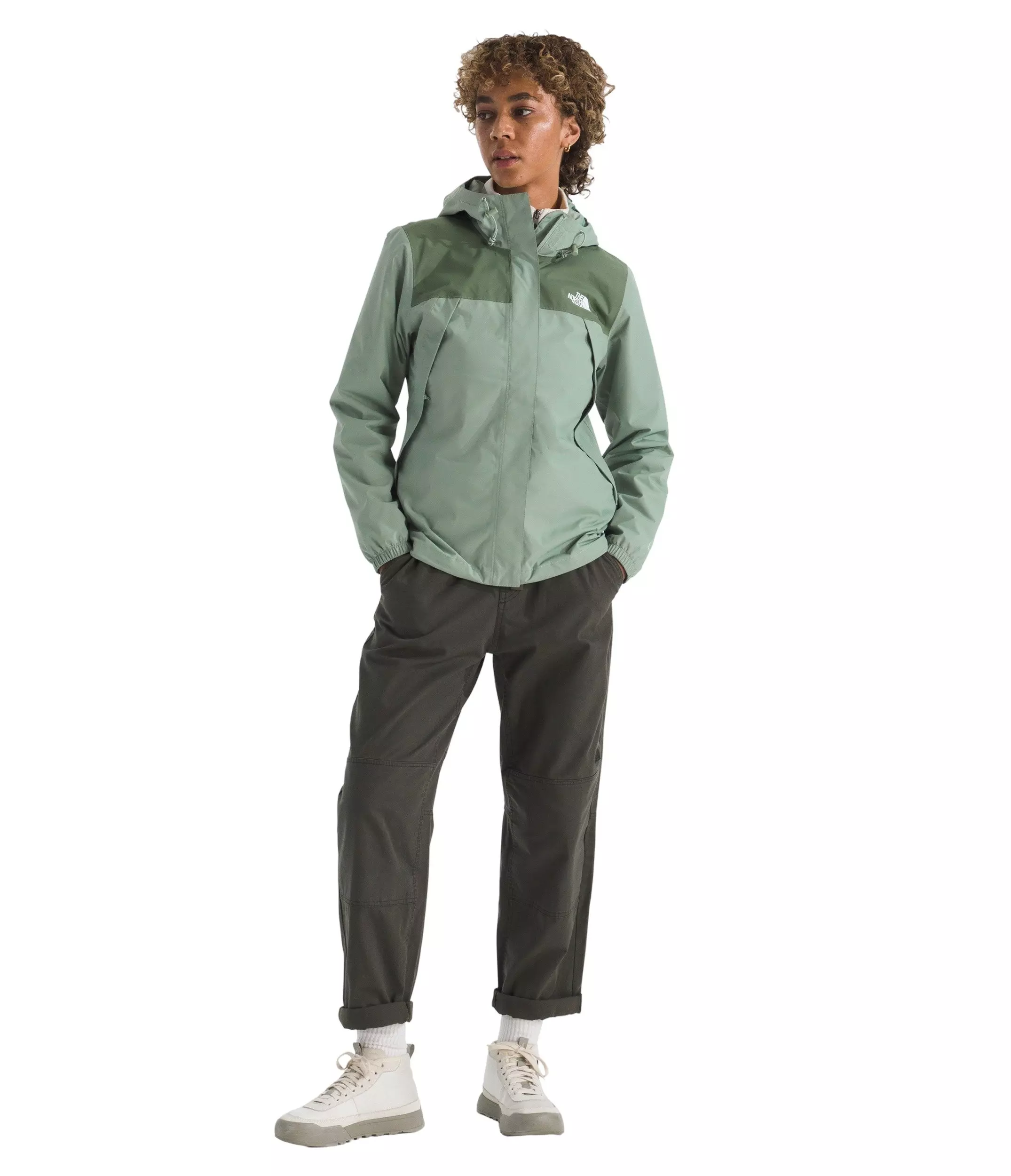 The North Face Women's Antora Rain Jacket -Green - GREEN