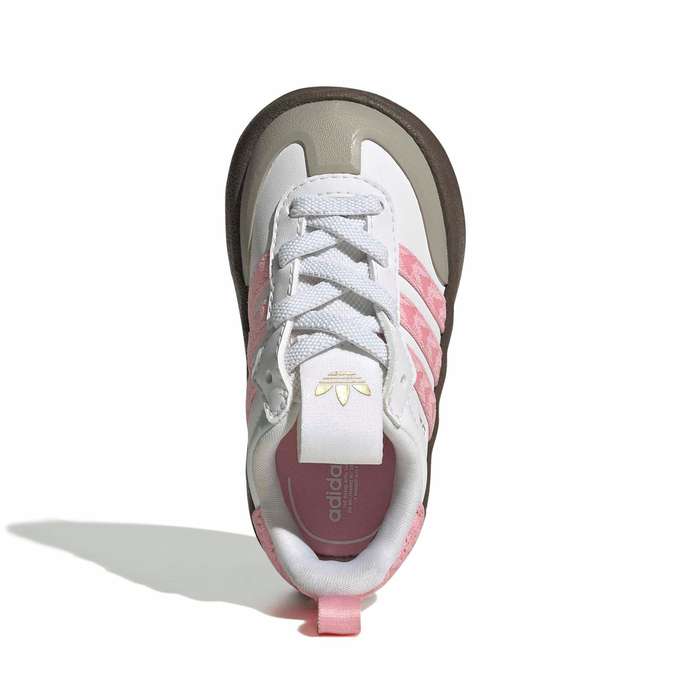 adidas Originals Adifom Samba 360 "Ftwr White/Light Pink/Clear Granite" Infant Girls' Shoe - WHITE/LT PINK/GRANITE Thumbnail View 5