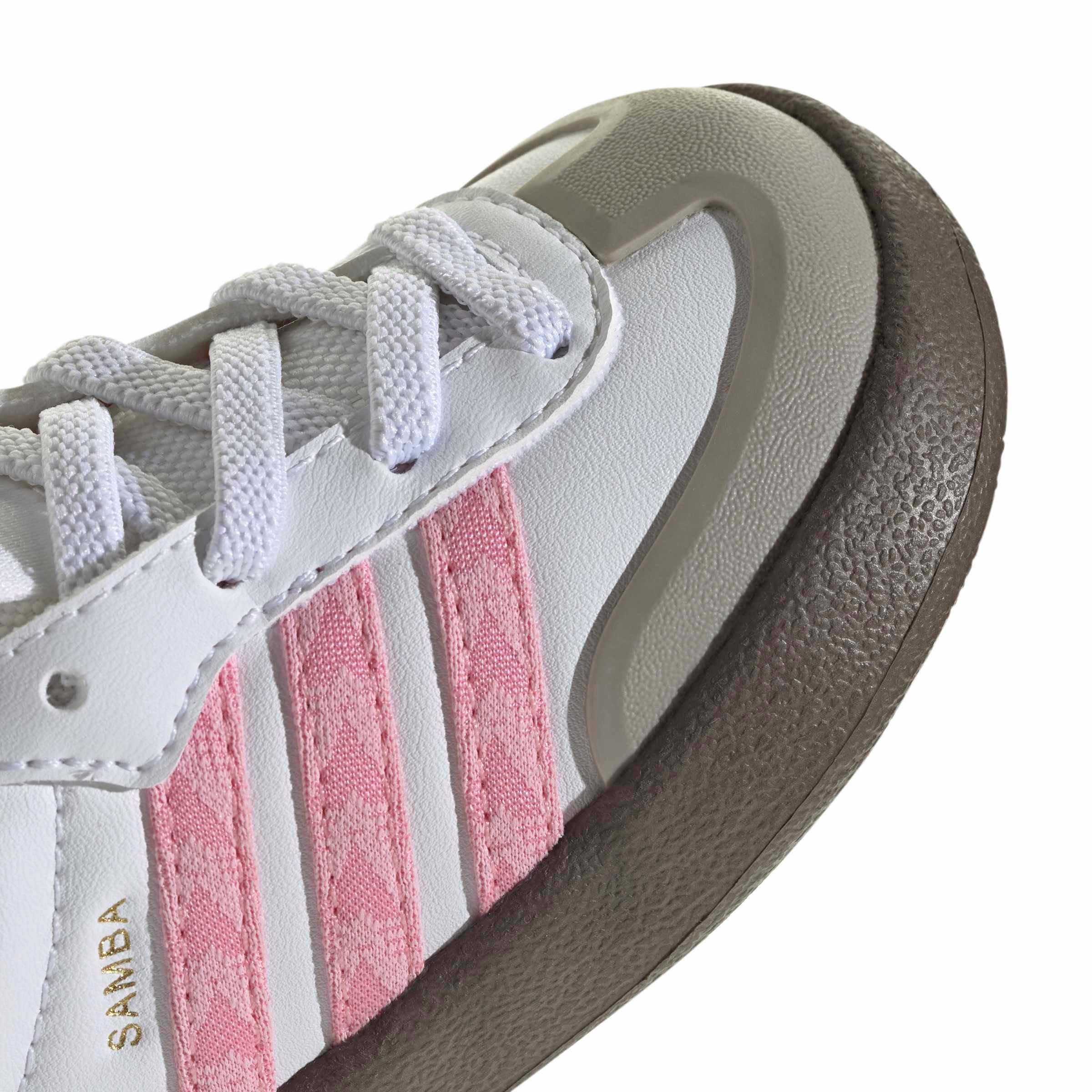 adidas Originals Adifom Samba 360 "Ftwr White/Light Pink/Clear Granite" Infant Girls' Shoe - WHITE/LT PINK/GRANITE Thumbnail View 8