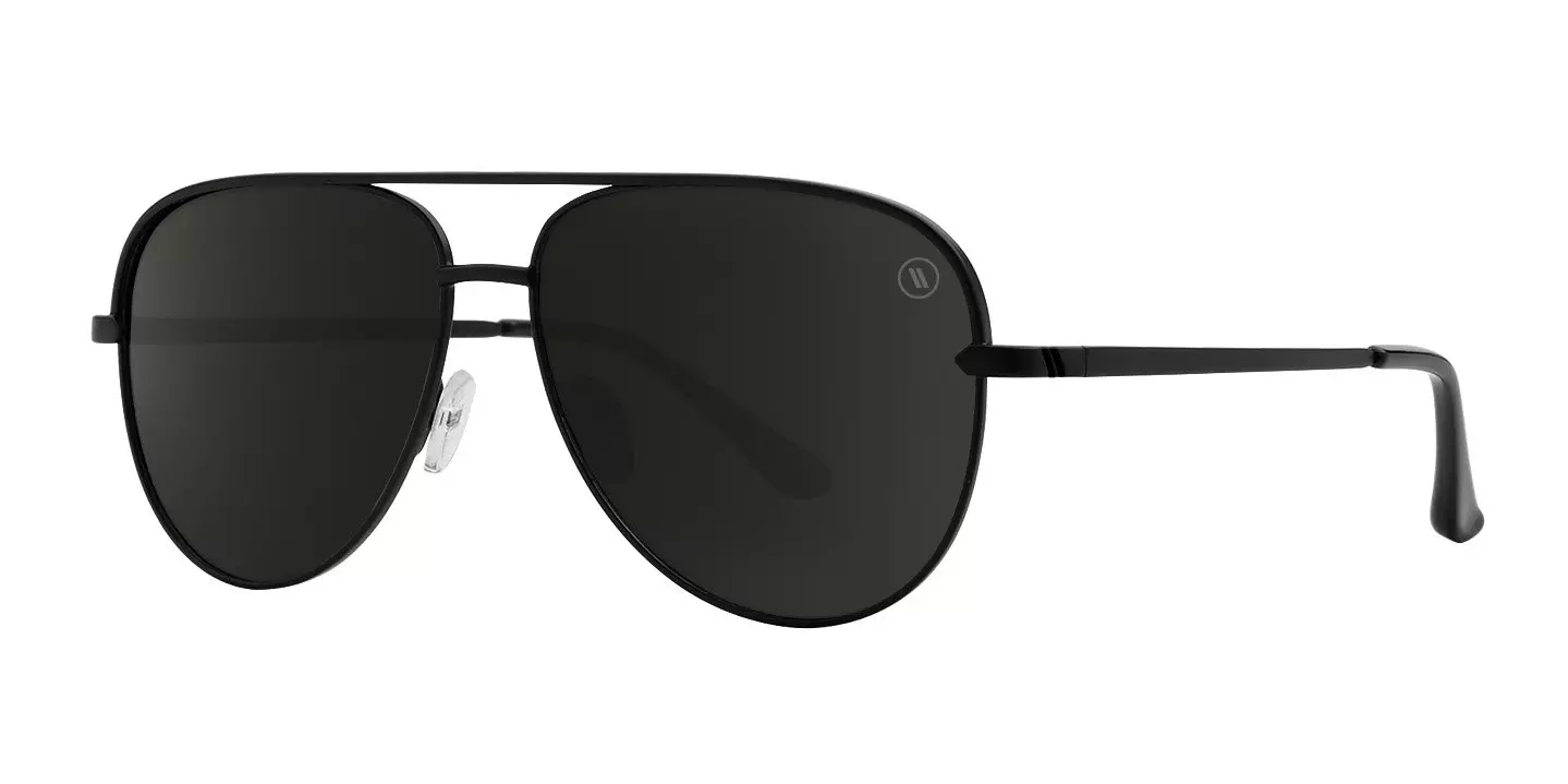 Blenders Shadow Assertive Style Polarized Mirrored Sunglasses - BLACK