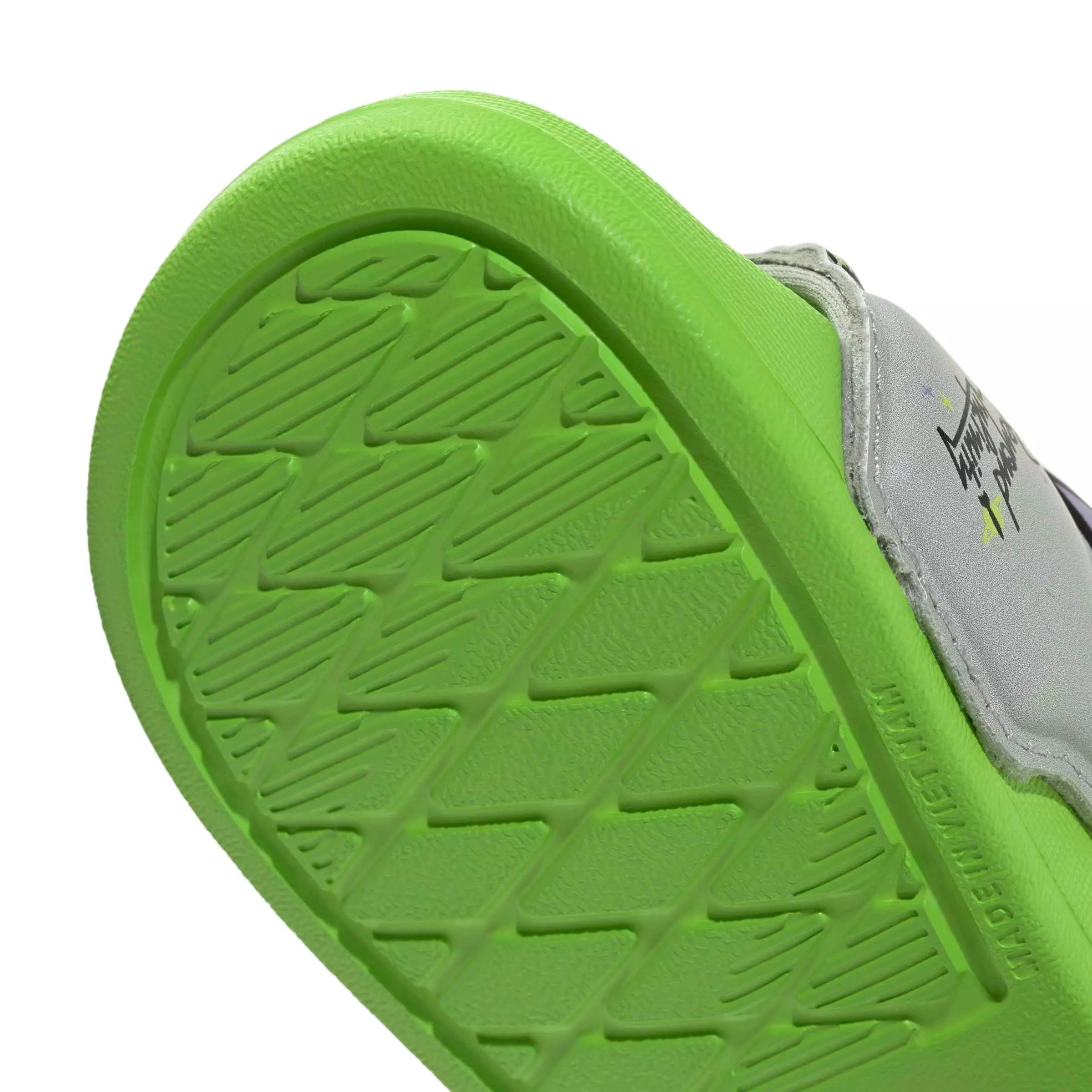 adidas Pixar Toy Story Adilette Estrap "Semi Solar Green/Purple Burst/Grey Two" Infant Boys' Slide - GREEN/PURPLE/GREY