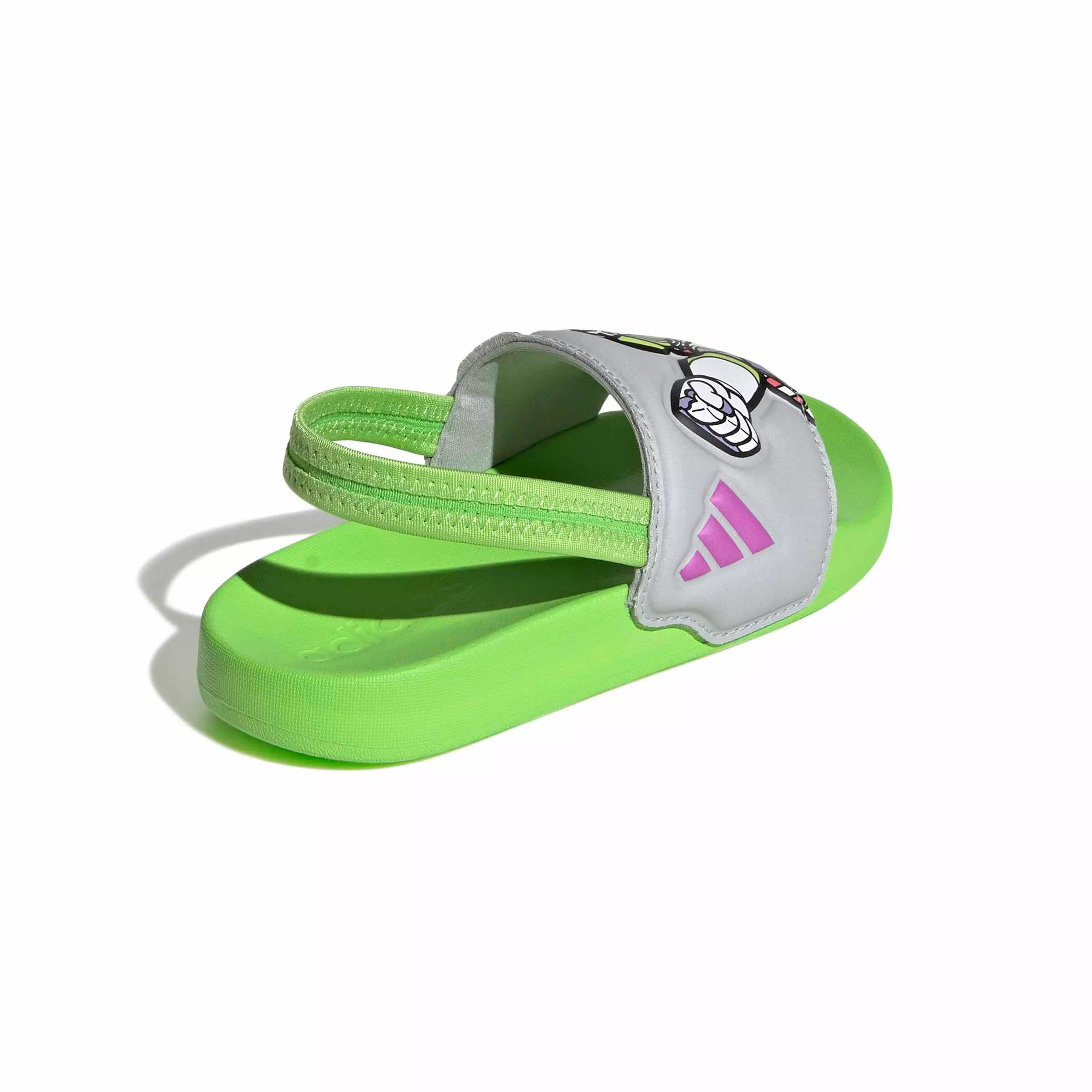 adidas Pixar Toy Story Adilette Estrap "Semi Green/Purple Burst/Grey Two" Preschool Boys' Slide - GREEN/PURPLE/GREY