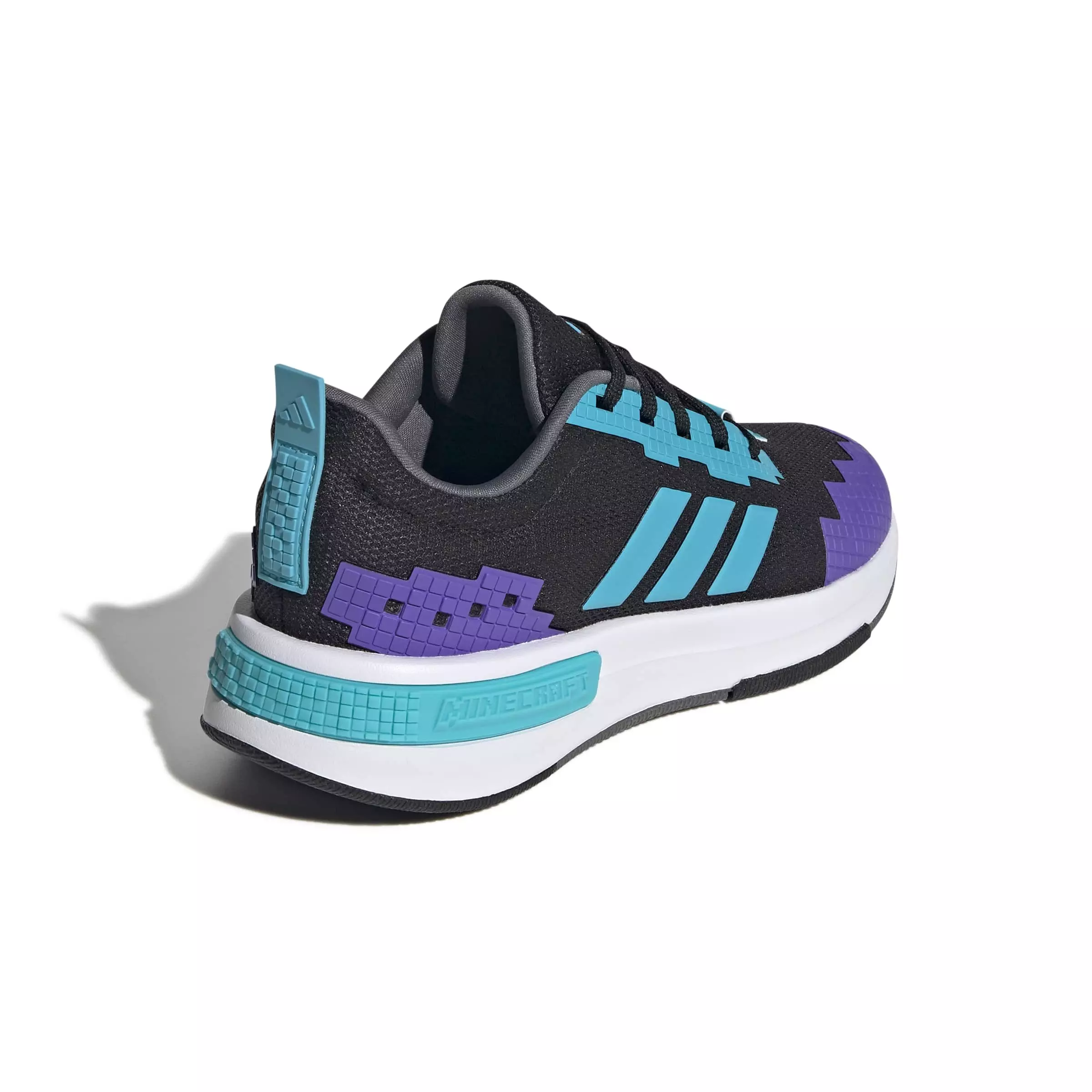 adidas Minecraft Pro "Core Black/Lucid Cyan/Ftwr White" Grade School Boys' Shoe - BLACK/CYAN/WHITE