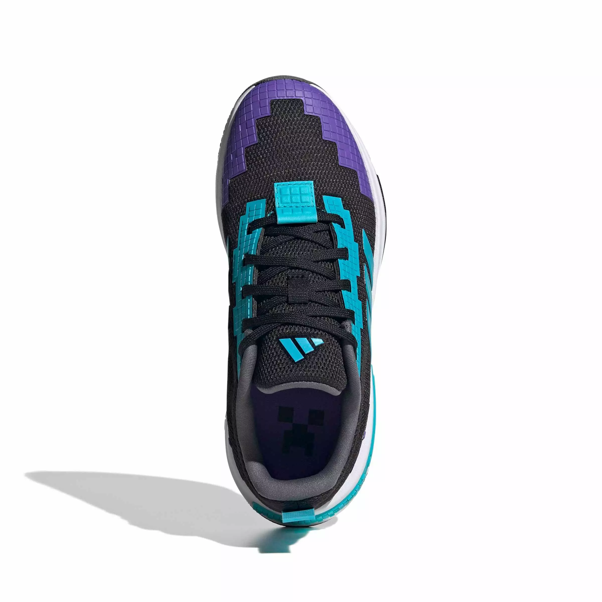 adidas Minecraft Pro "Core Black/Lucid Cyan/Ftwr White" Grade School Boys' Shoe - BLACK/CYAN/WHITE
