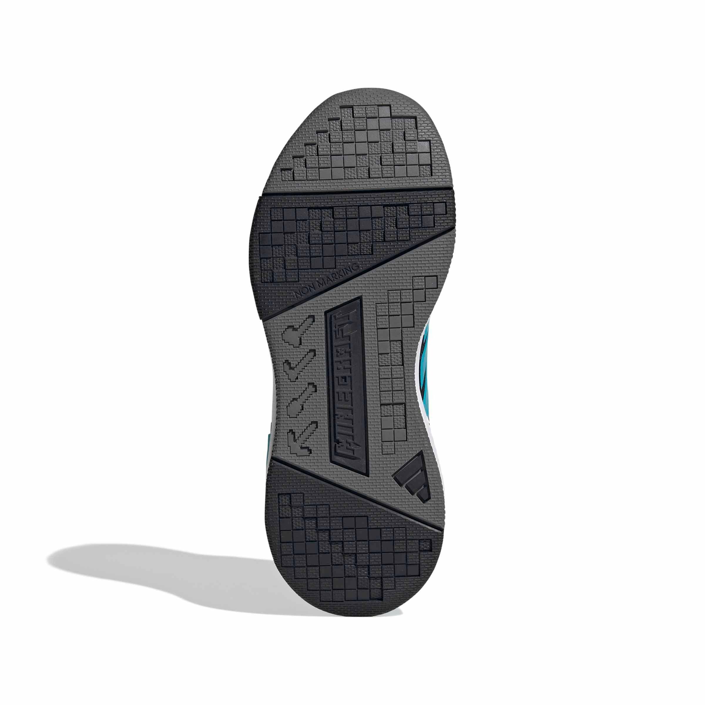 adidas Minecraft Pro "Core Black/Lucid Cyan/Ftwr White" Grade School Boys' Shoe - BLACK/CYAN/WHITE Thumbnail View 6