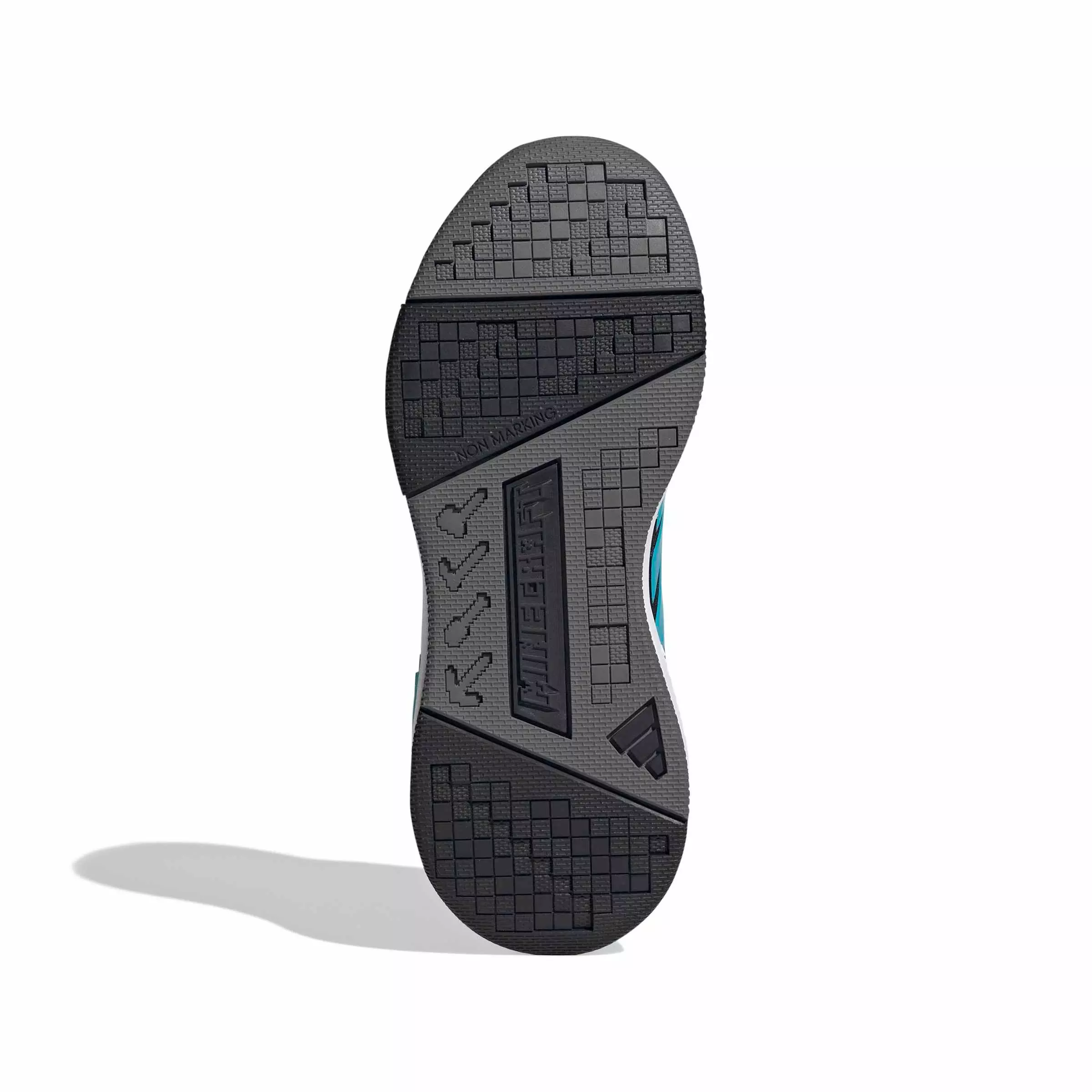 adidas Minecraft Pro "Core Black/Lucid Cyan/Ftwr White" Grade School Boys' Shoe - BLACK/CYAN/WHITE