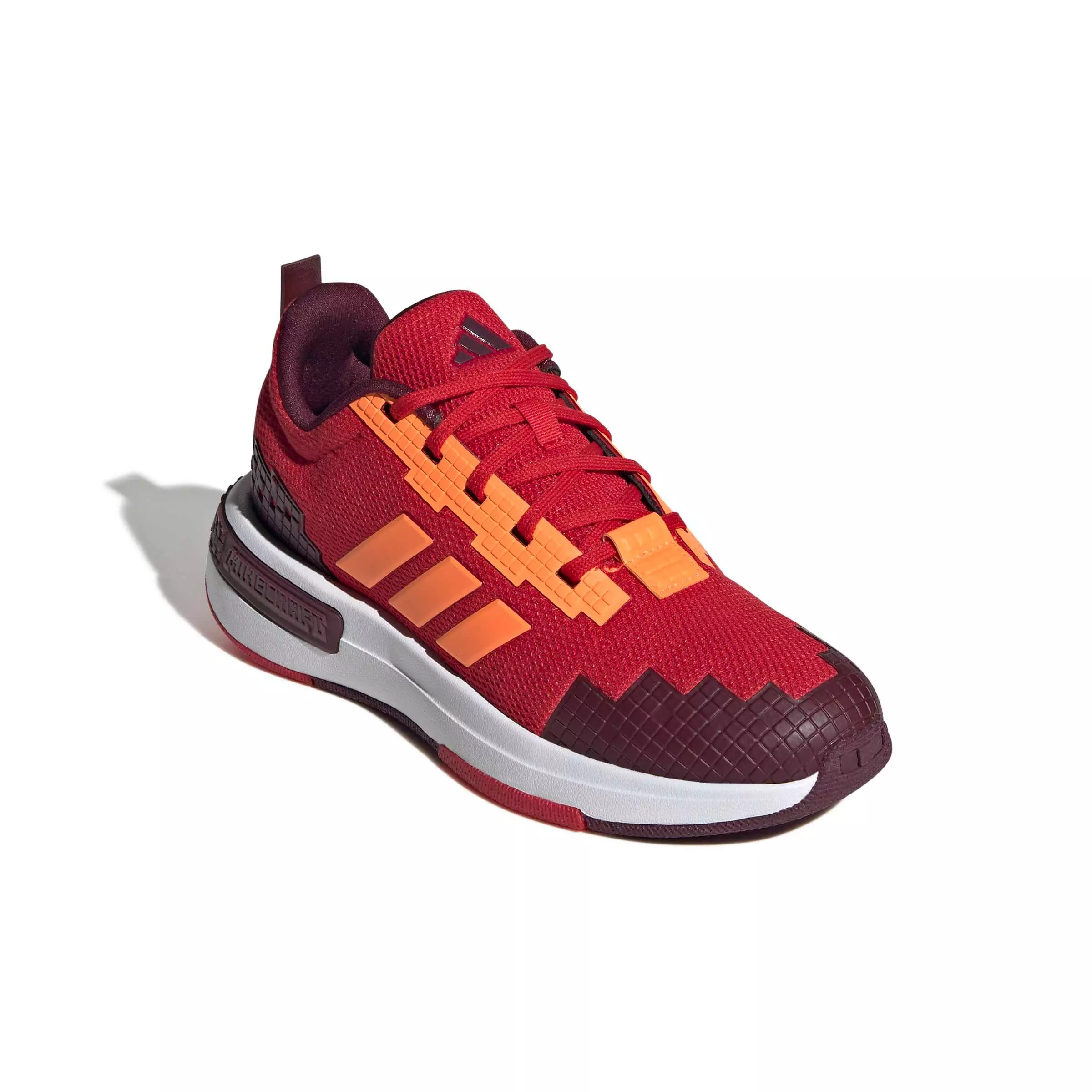 adidas Minecraft Pro "Better Scarlet/Lucid Orange/Maroon" Grade School Boys' Shoe - SCARLET/ORANGE/MAROON