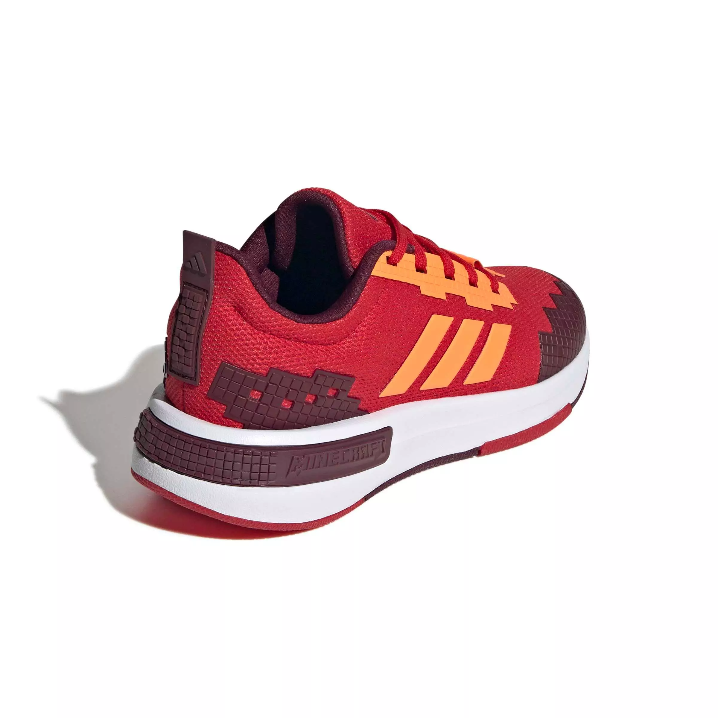adidas Minecraft Pro "Better Scarlet/Lucid Orange/Maroon" Grade School Boys' Shoe - SCARLET/ORANGE/MAROON