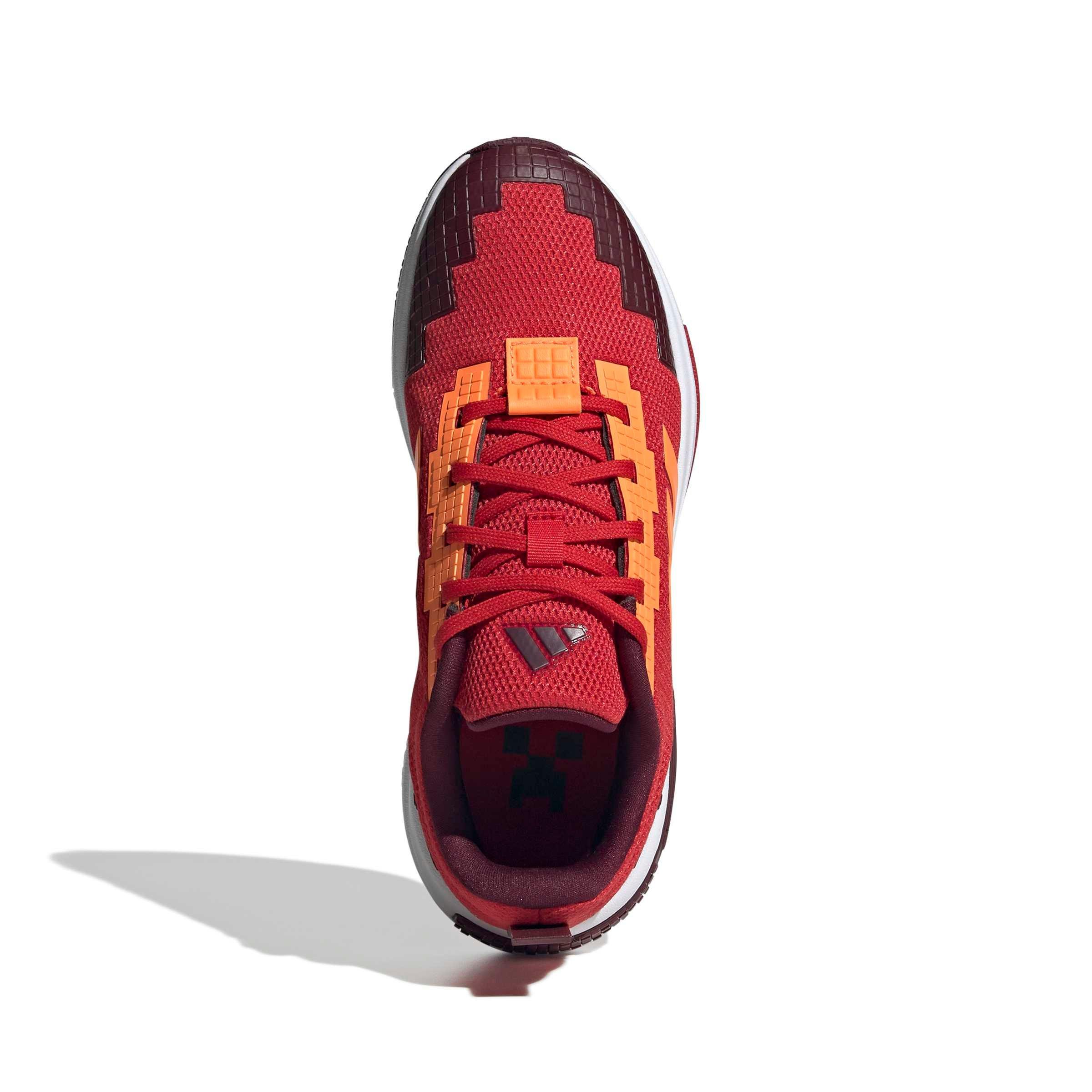 adidas Minecraft Pro "Better Scarlet/Lucid Orange/Maroon" Grade School Boys' Shoe - SCARLET/ORANGE/MAROON Thumbnail View 5