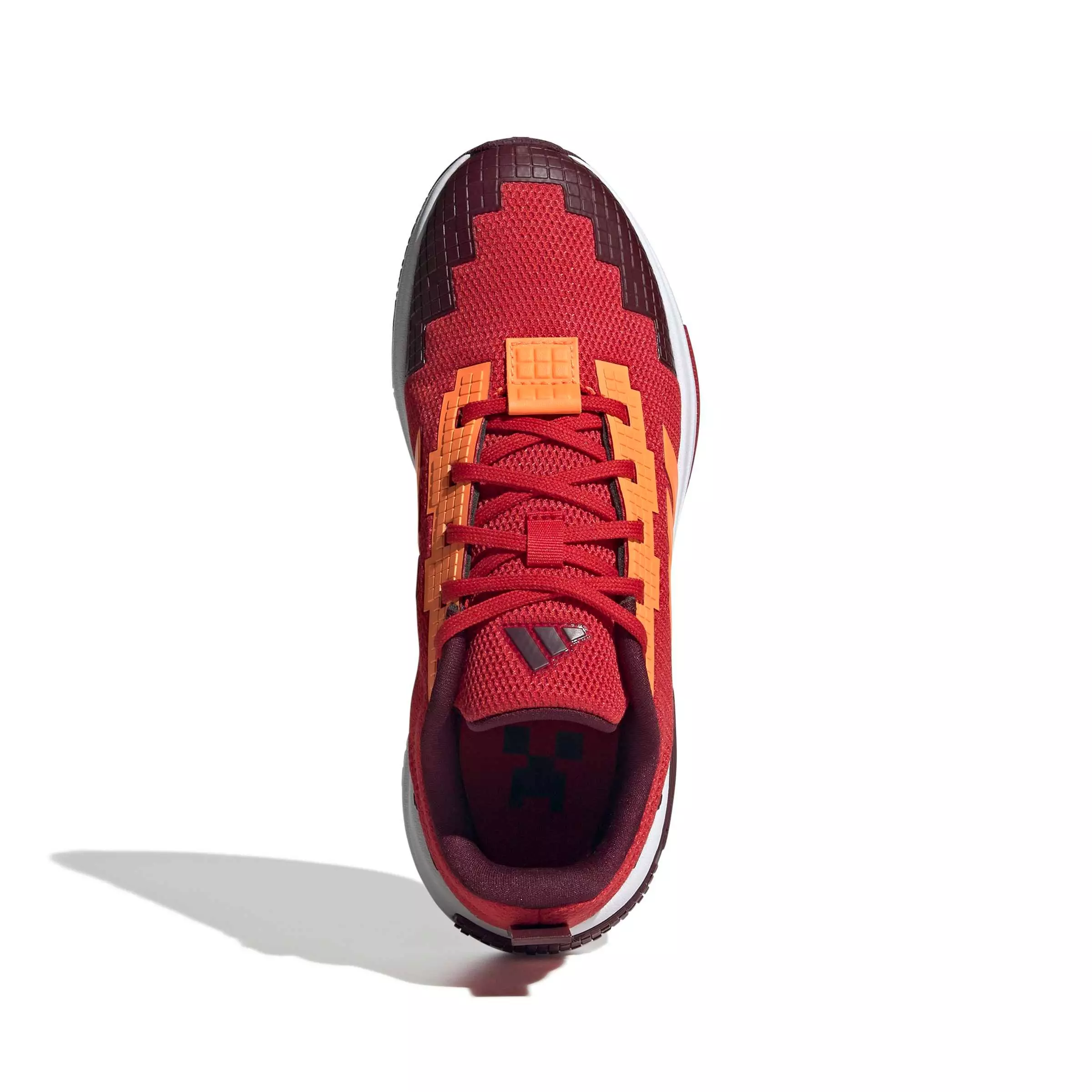 adidas Minecraft Pro "Better Scarlet/Lucid Orange/Maroon" Grade School Boys' Shoe - SCARLET/ORANGE/MAROON