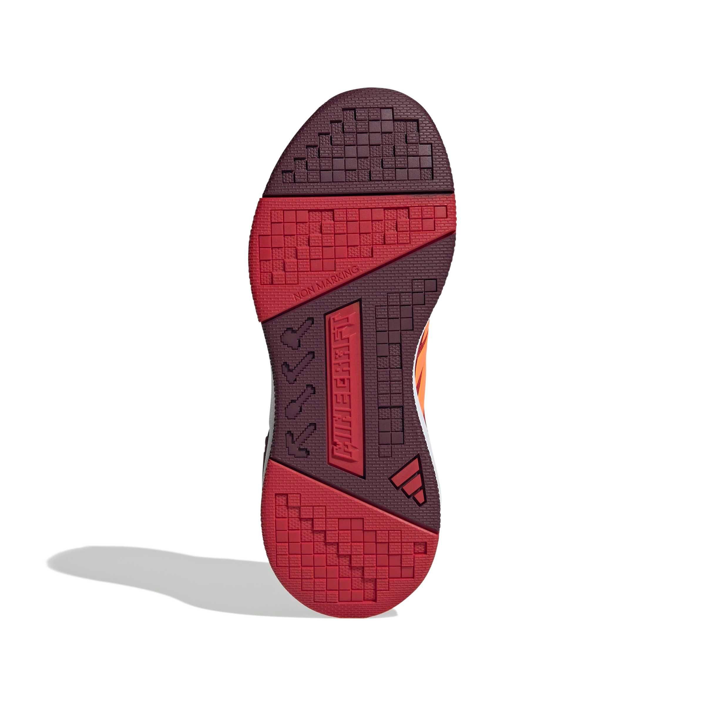 adidas Minecraft Pro "Better Scarlet/Lucid Orange/Maroon" Grade School Boys' Shoe - SCARLET/ORANGE/MAROON Thumbnail View 6