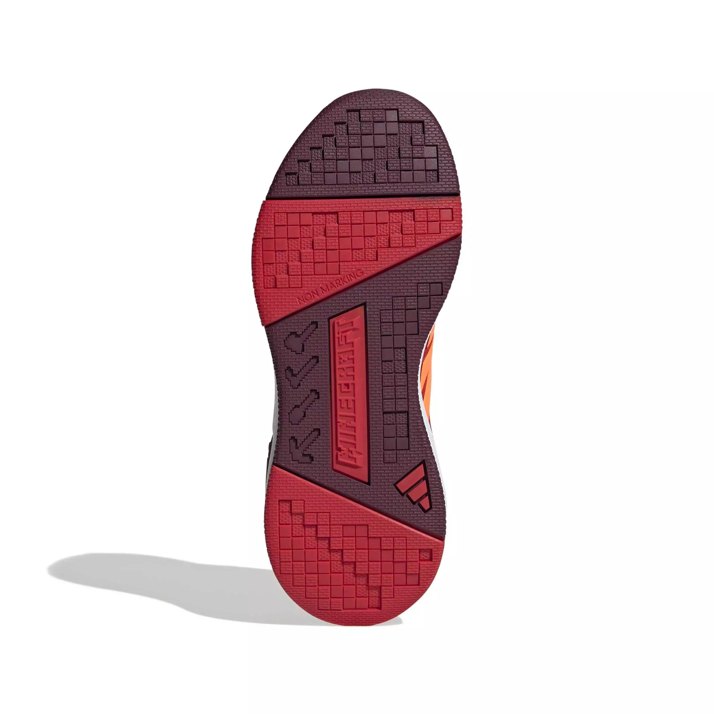 adidas Minecraft Pro "Better Scarlet/Lucid Orange/Maroon" Grade School Boys' Shoe - SCARLET/ORANGE/MAROON