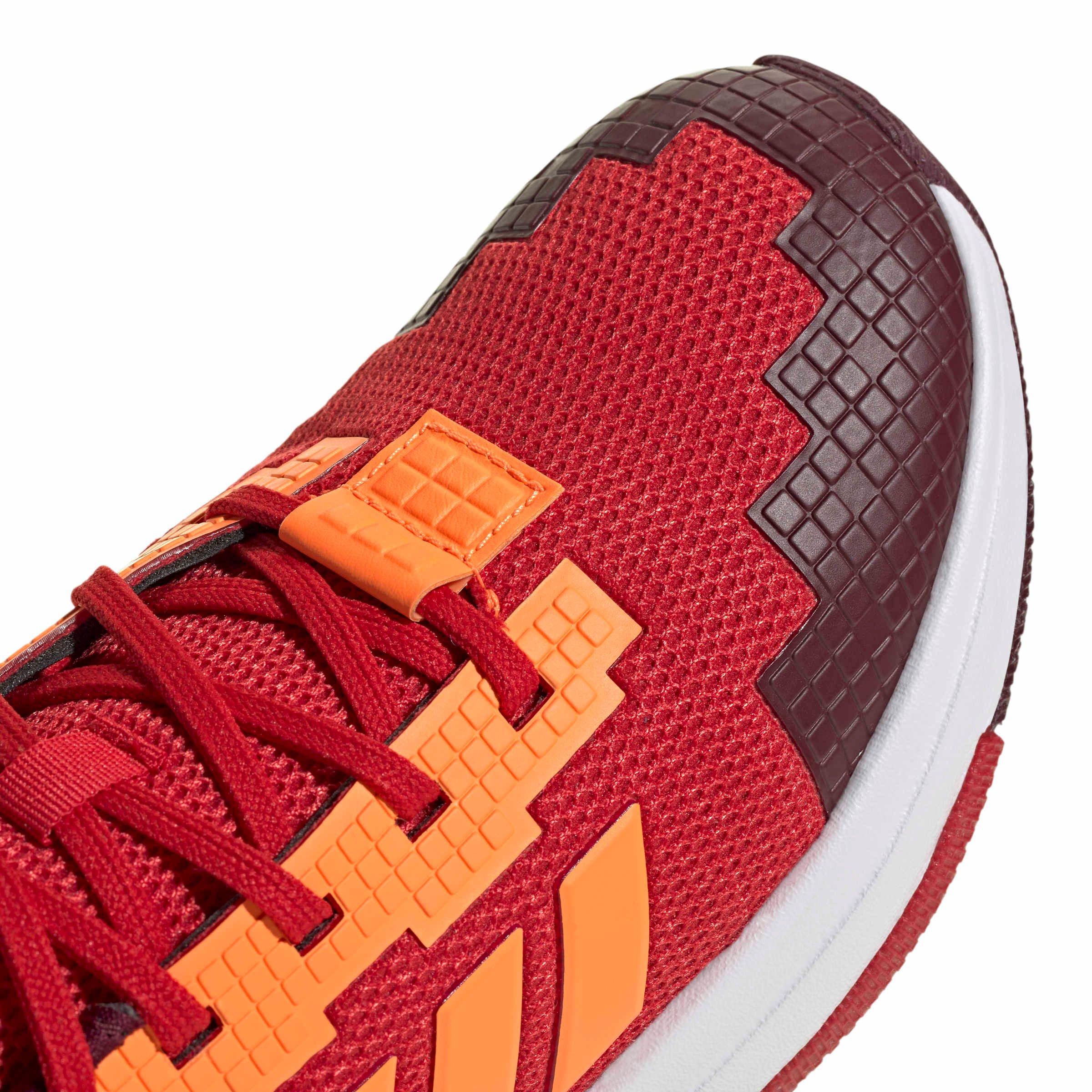 adidas Minecraft Pro "Better Scarlet/Lucid Orange/Maroon" Grade School Boys' Shoe - SCARLET/ORANGE/MAROON Thumbnail View 7