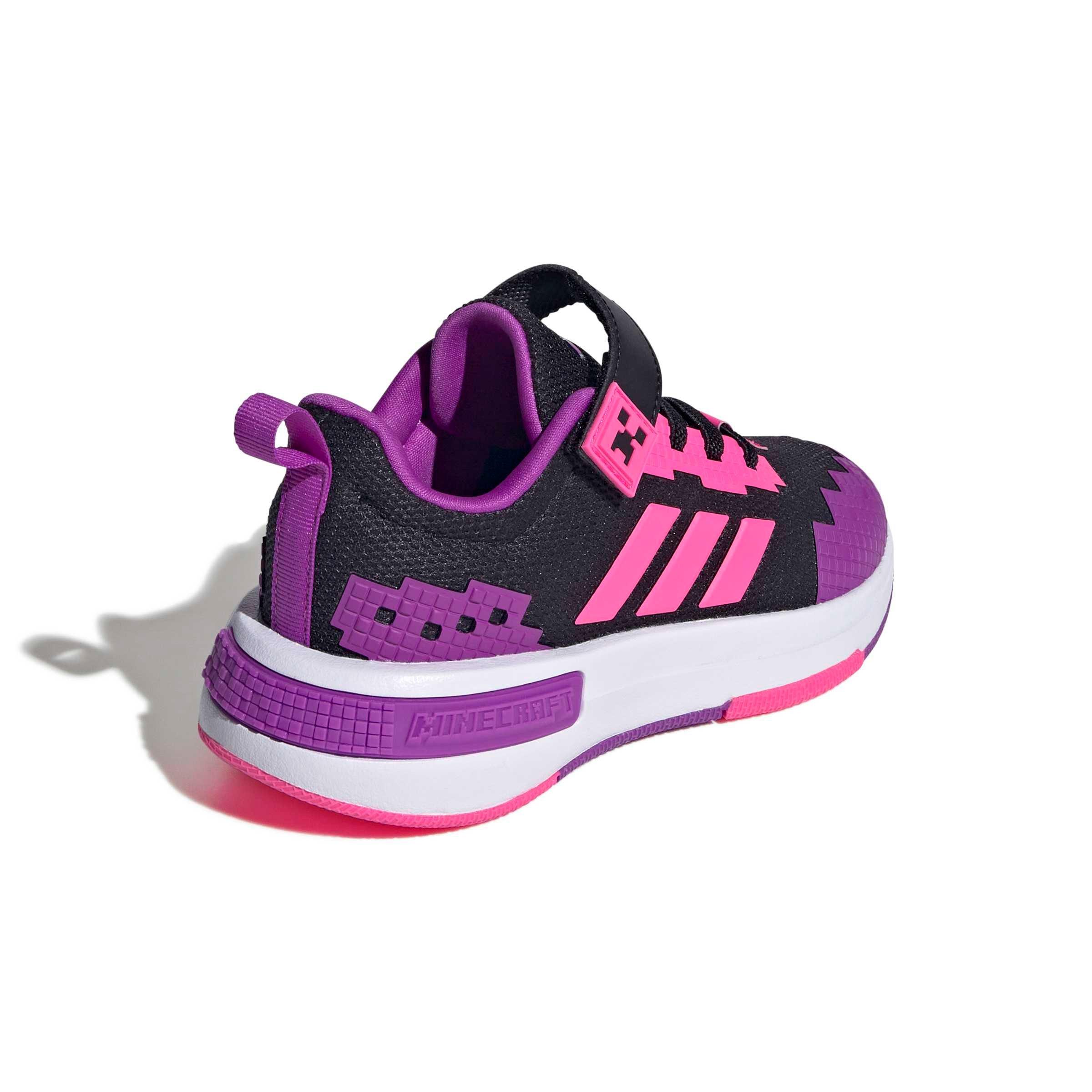 adidas Minecraft Pro "Core Black/Solar Pink/Shock Purple" Preschool Girls' Shoe - BLACK/PINK/PURPLE