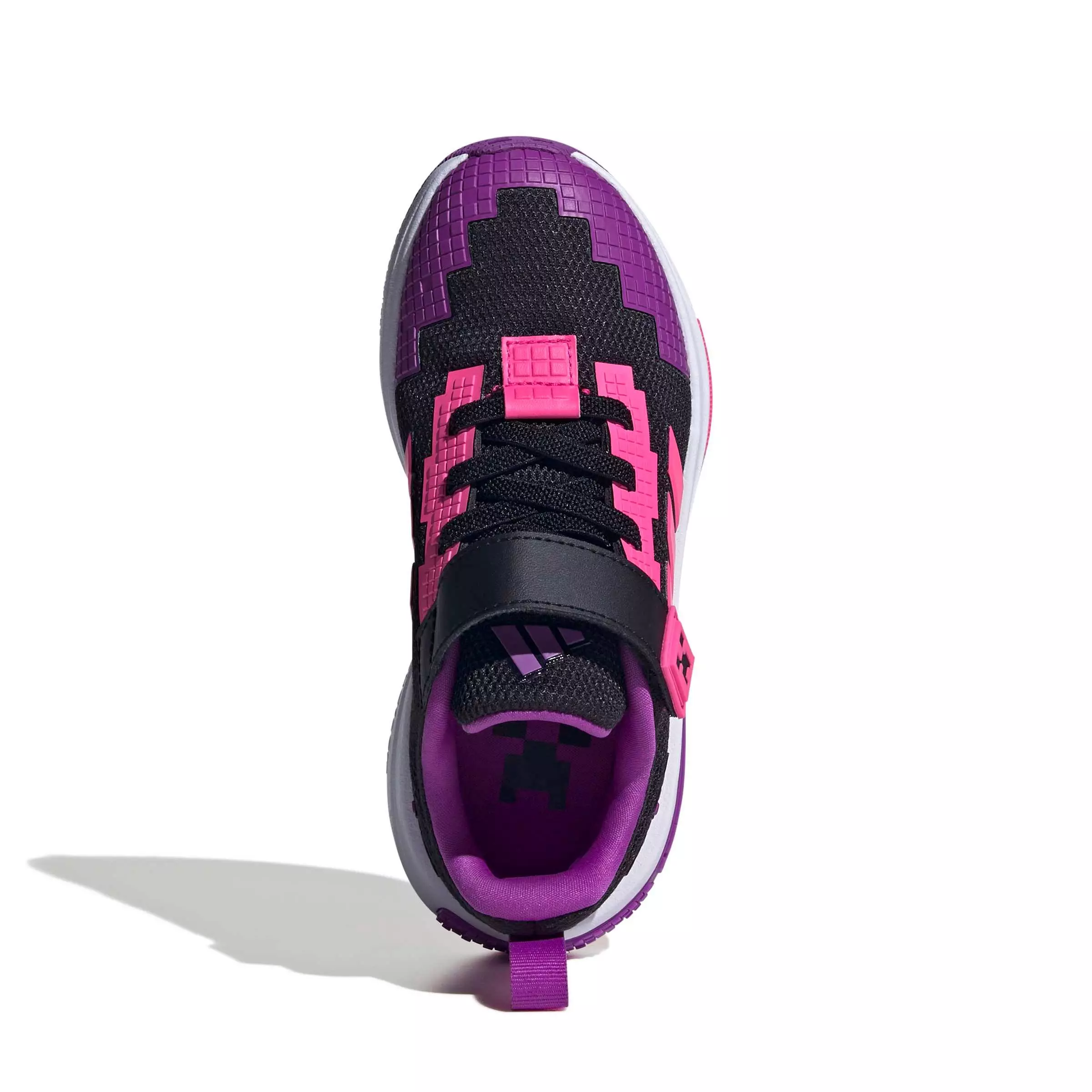adidas Minecraft Pro "Core Black/Solar Pink/Shock Purple" Preschool Girls' Shoe - BLACK/PINK/PURPLE