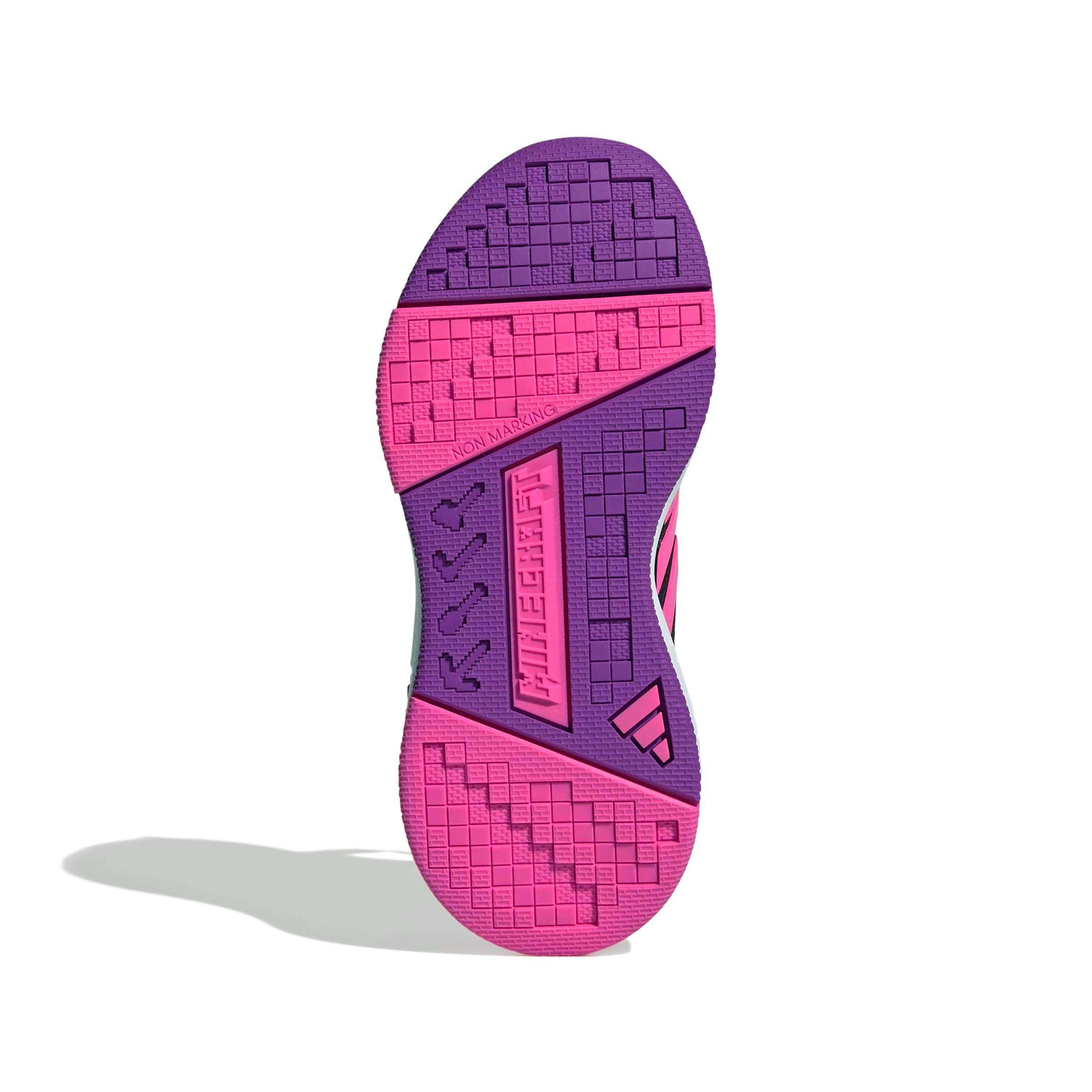 adidas Minecraft Pro "Core Black/Solar Pink/Shock Purple" Preschool Girls' Shoe - BLACK/PINK/PURPLE