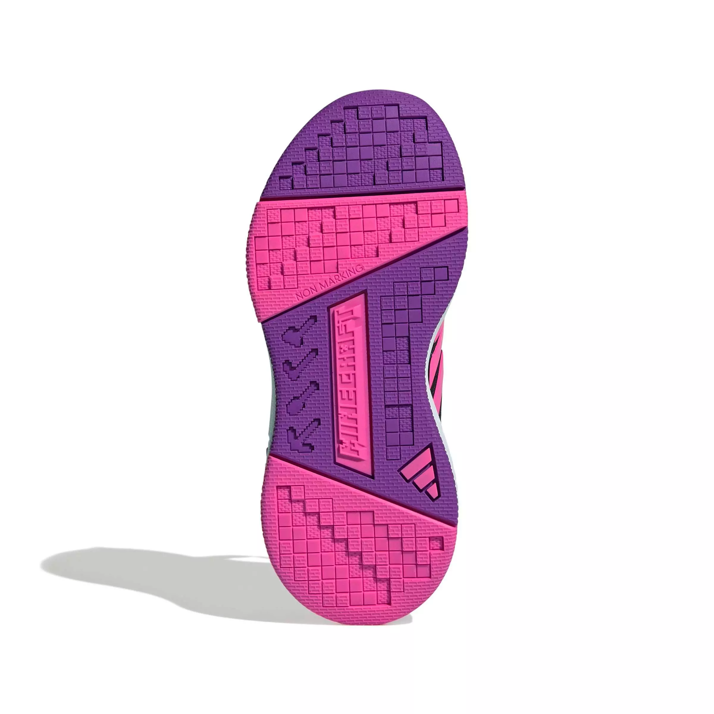 adidas Minecraft Pro "Core Black/Solar Pink/Shock Purple" Preschool Girls' Shoe - BLACK/PINK/PURPLE