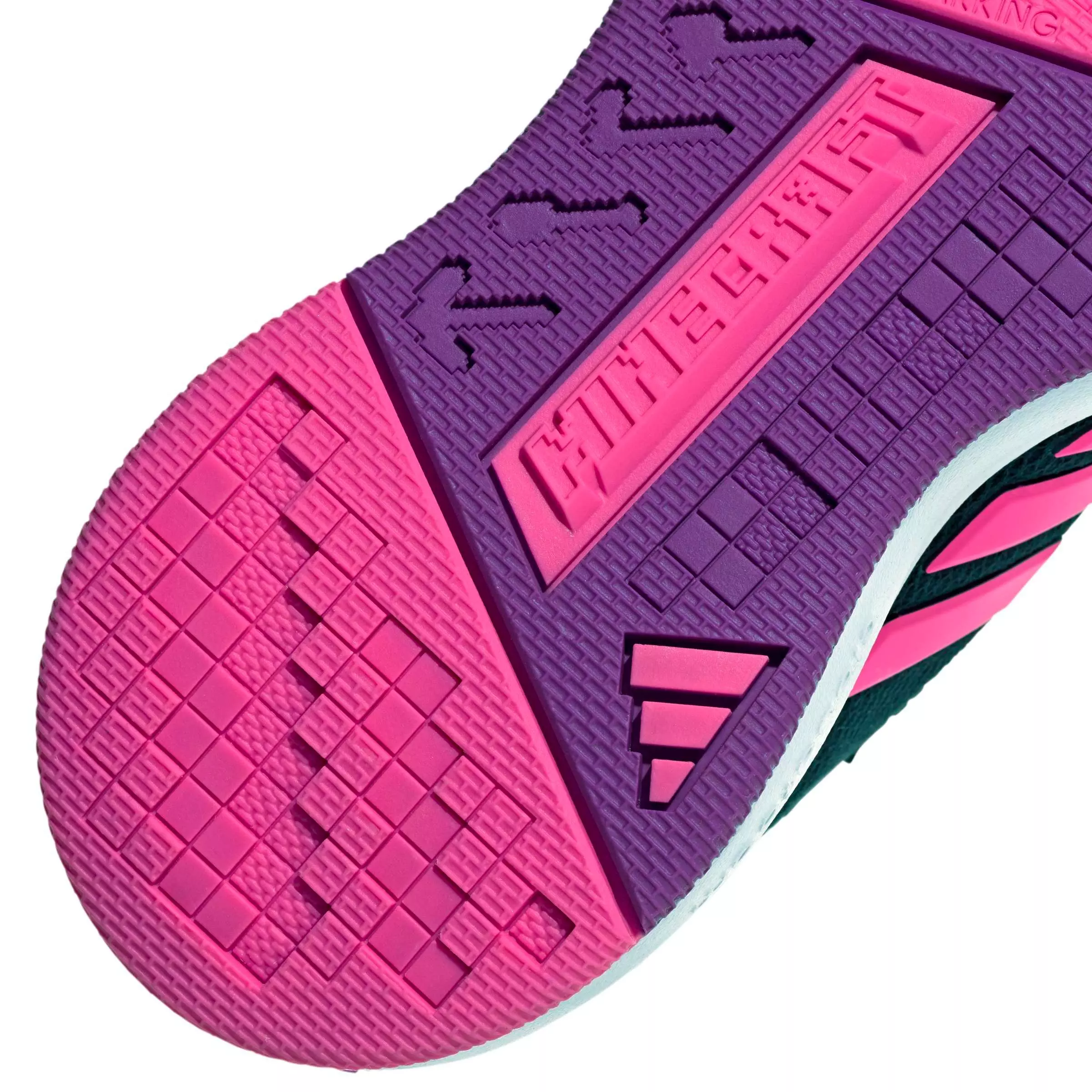 adidas Minecraft Pro "Core Black/Solar Pink/Shock Purple" Preschool Girls' Shoe - BLACK/PINK/PURPLE