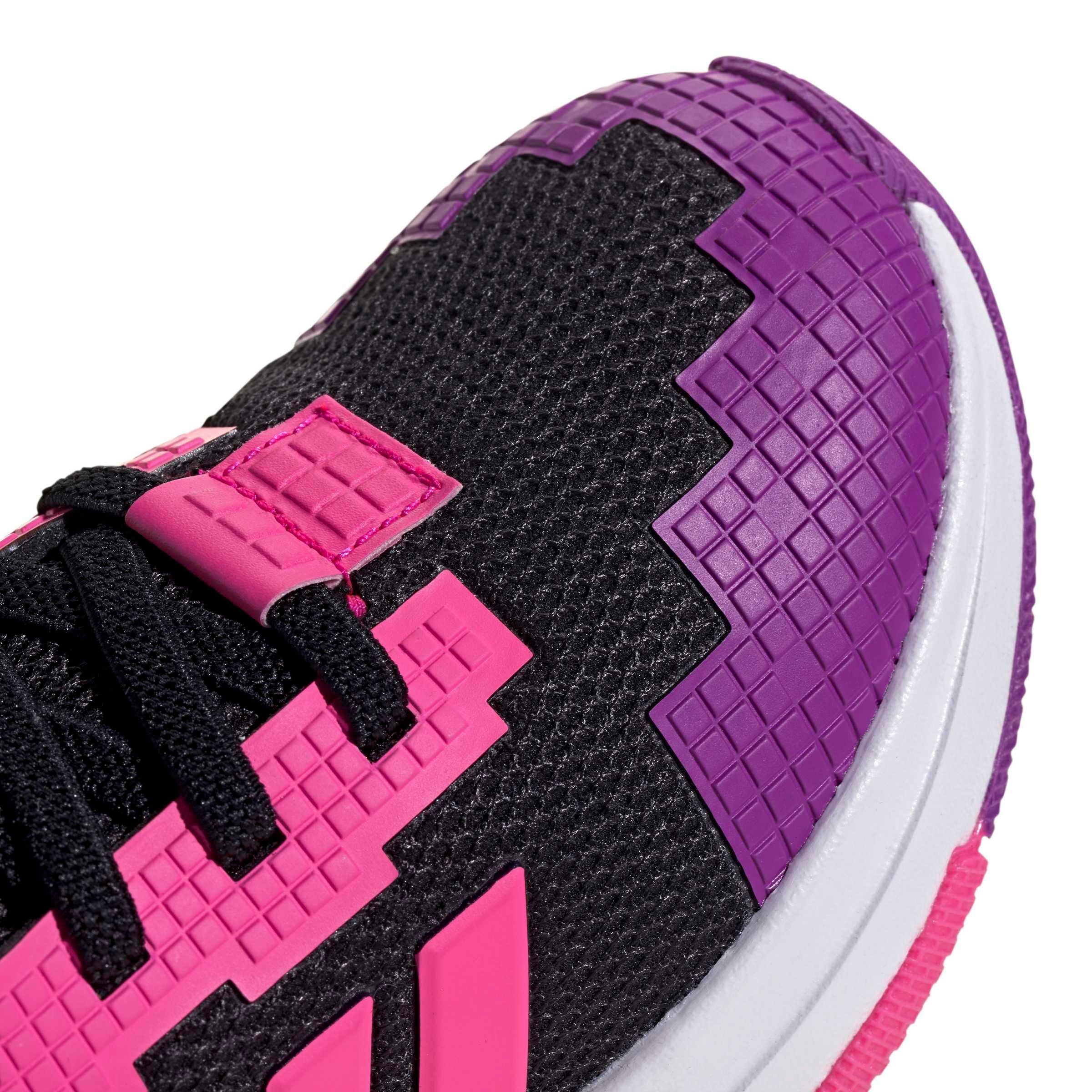 adidas Minecraft Pro "Core Black/Solar Pink/Shock Purple" Preschool Girls' Shoe - BLACK/PINK/PURPLE