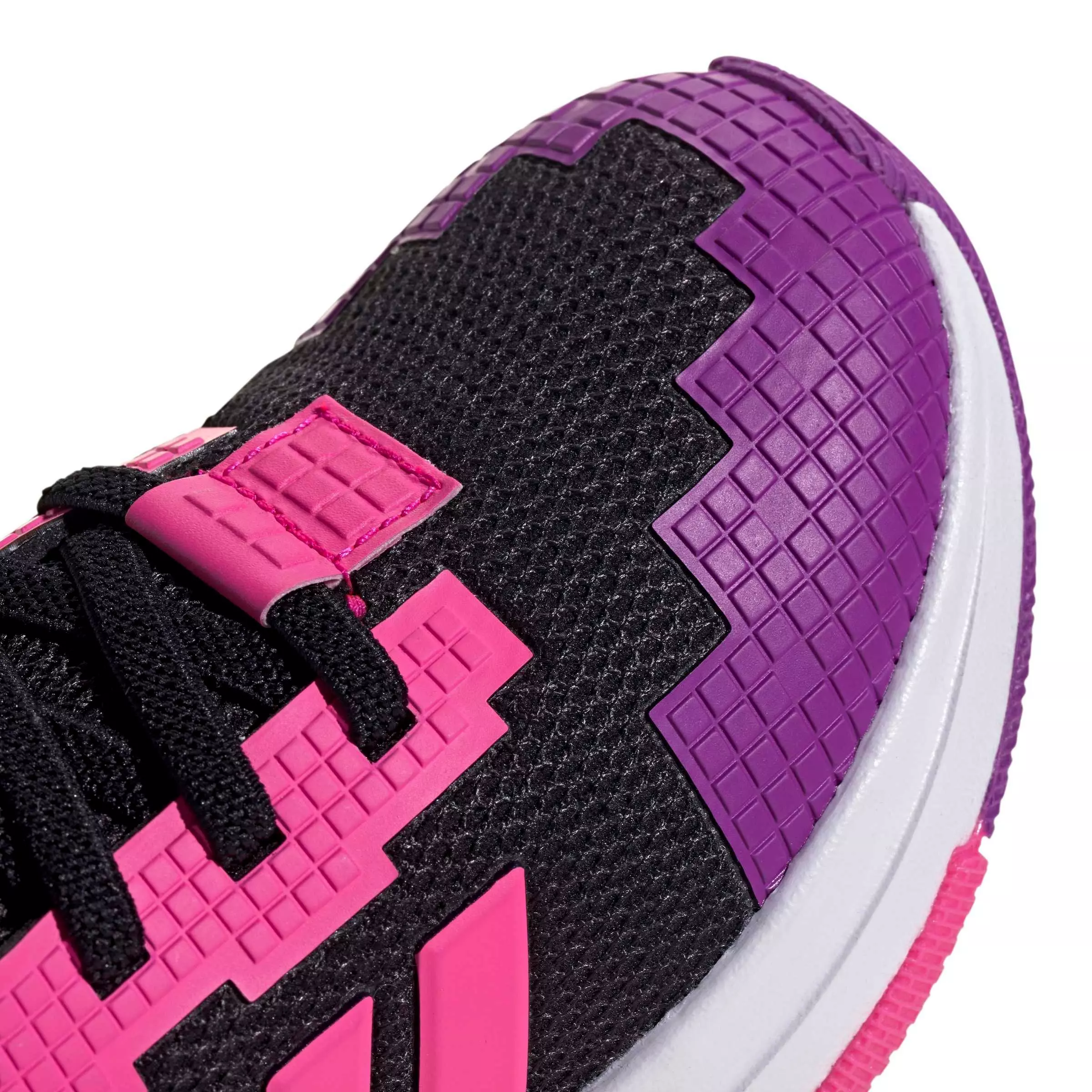 adidas Minecraft Pro "Core Black/Solar Pink/Shock Purple" Preschool Girls' Shoe - BLACK/PINK/PURPLE