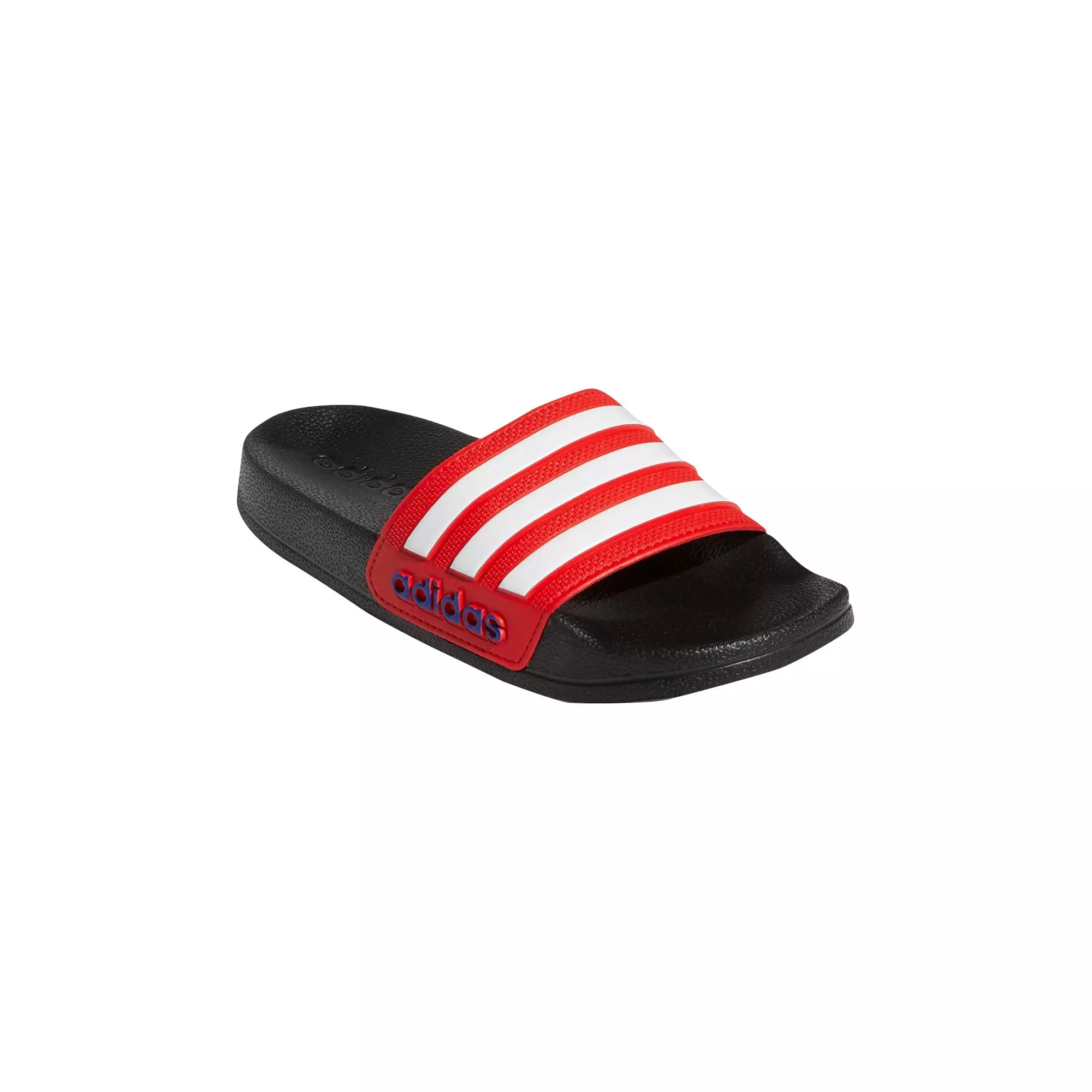 adidas Adilette Shower "Core Black/Ftwr White/Vivid Red" Preschool Boys' Slide - BLACK/WHITE/RED