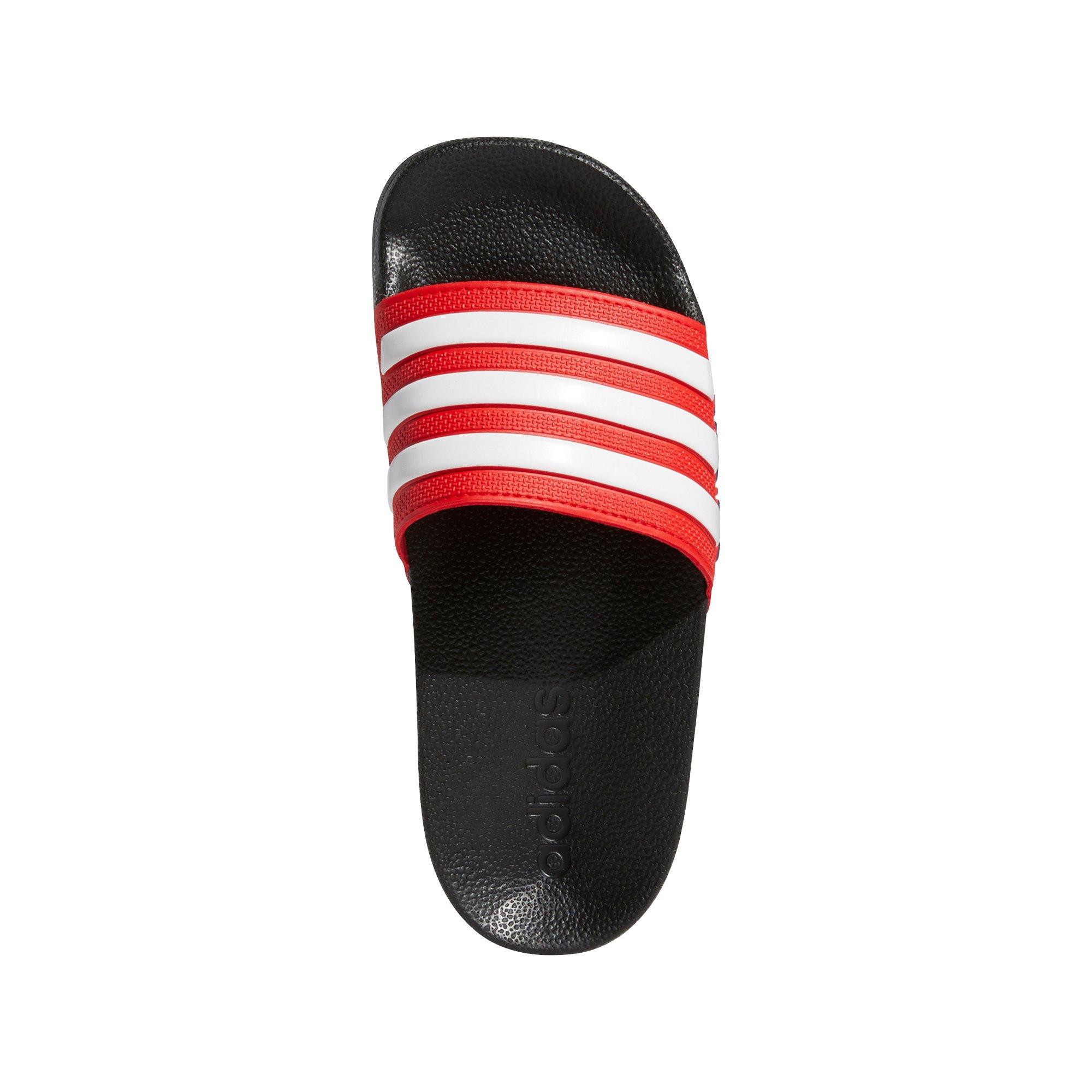 adidas Adilette Shower "Core Black/Ftwr White/Vivid Red" Preschool Boys' Slide - BLACK/WHITE/RED Thumbnail View 5
