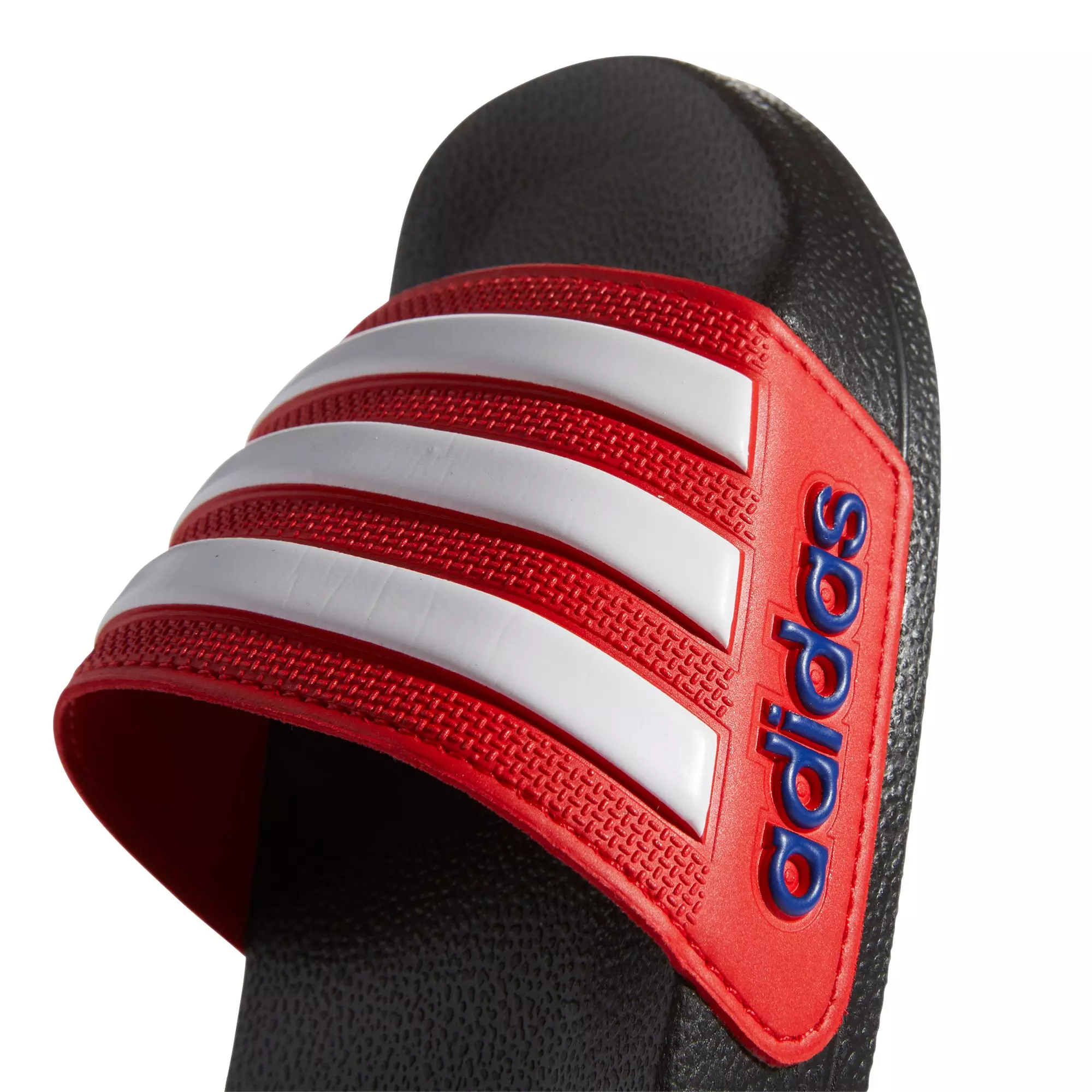 adidas Adilette Shower "Core Black/Ftwr White/Vivid Red" Preschool Boys' Slide - BLACK/WHITE/RED