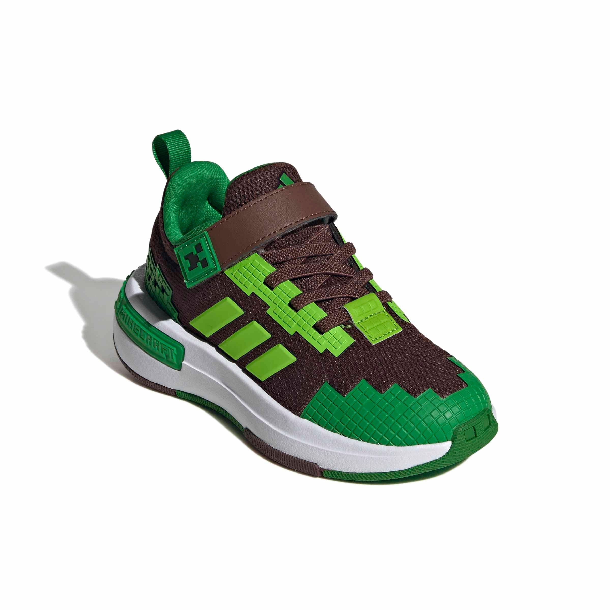 adidas Minecraft Pro "Auburn/Semi Solar Green/Ftwr White" Preschool Boys' Shoe - AUBURN/GREEN/WHITE Thumbnail View 3