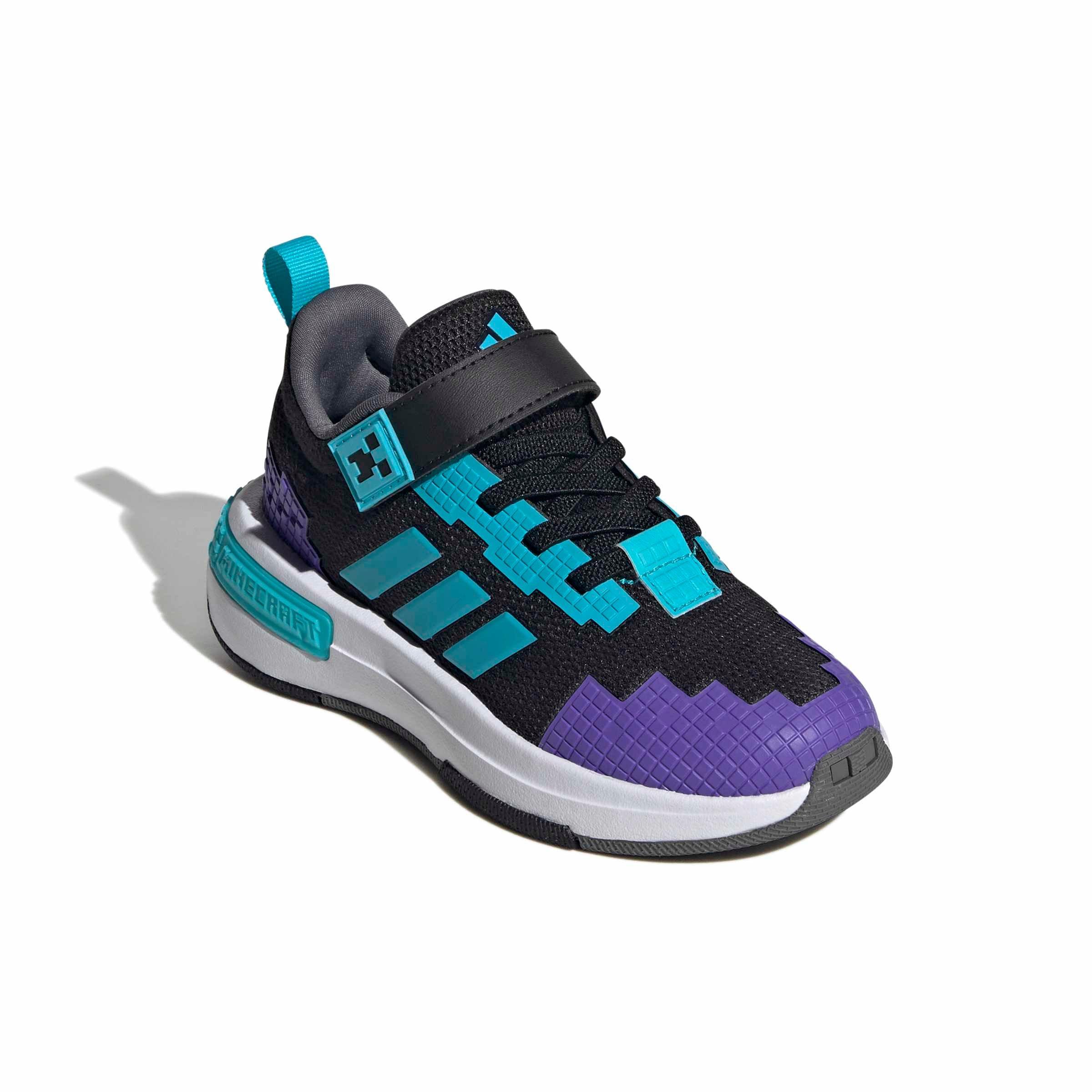 adidas Minecraft Pro "Core Black/Lucid Cyan/Ftwr White" Preschool Boys' Shoe - BLACK/CYAN/WHITE Thumbnail View 3