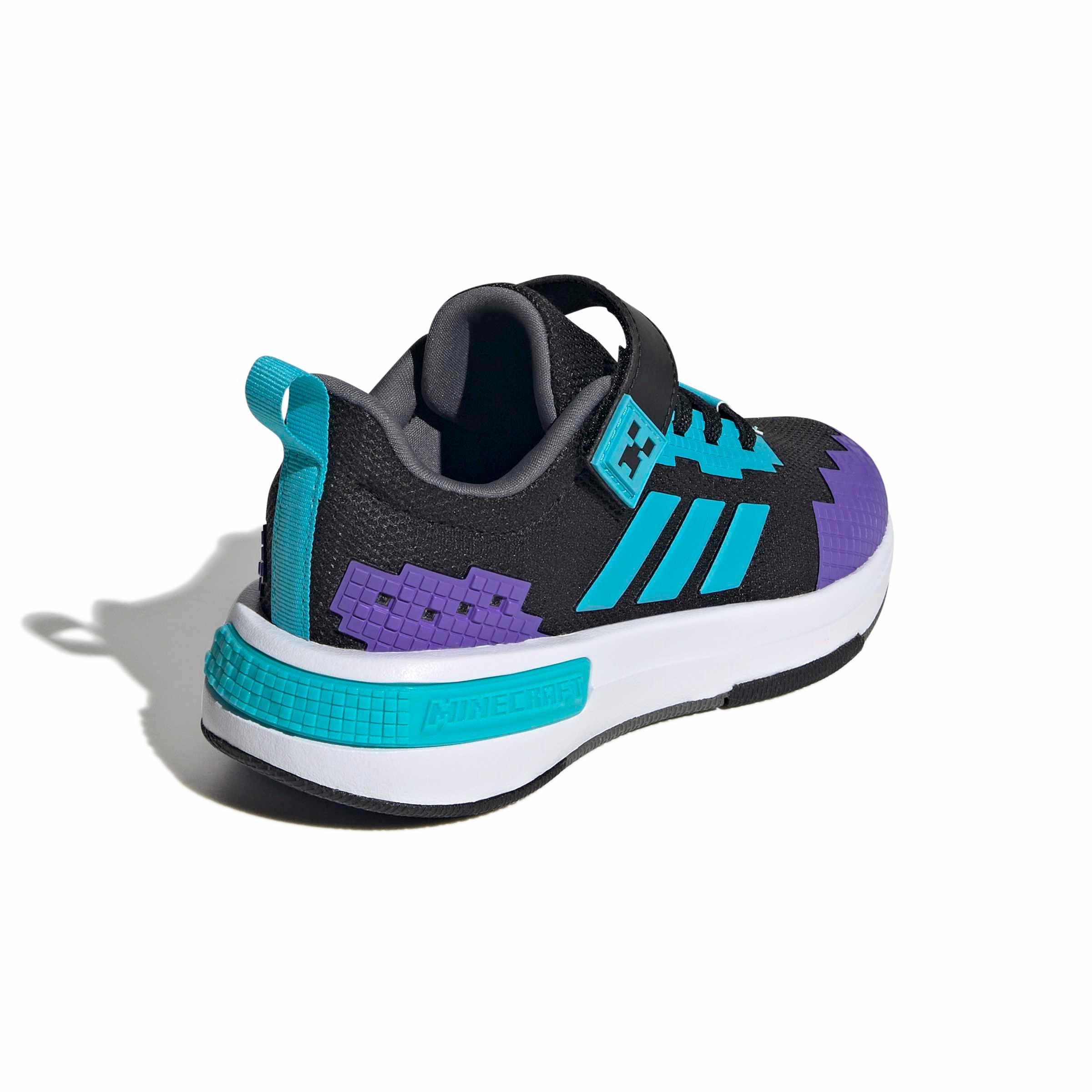 adidas Minecraft Pro "Core Black/Lucid Cyan/Ftwr White" Preschool Boys' Shoe - BLACK/CYAN/WHITE Thumbnail View 4