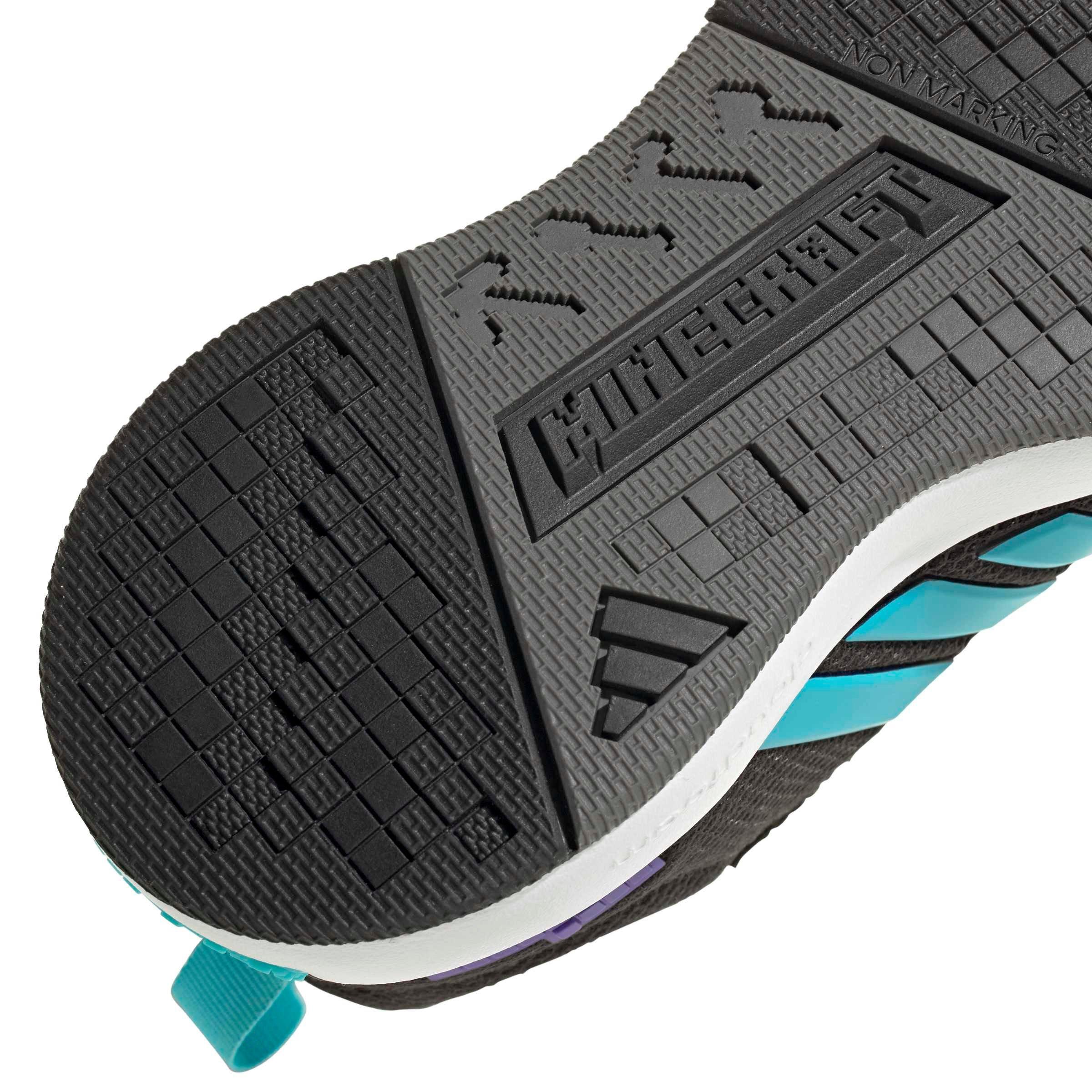 adidas Minecraft Pro "Core Black/Lucid Cyan/Ftwr White" Preschool Boys' Shoe - BLACK/CYAN/WHITE Thumbnail View 7