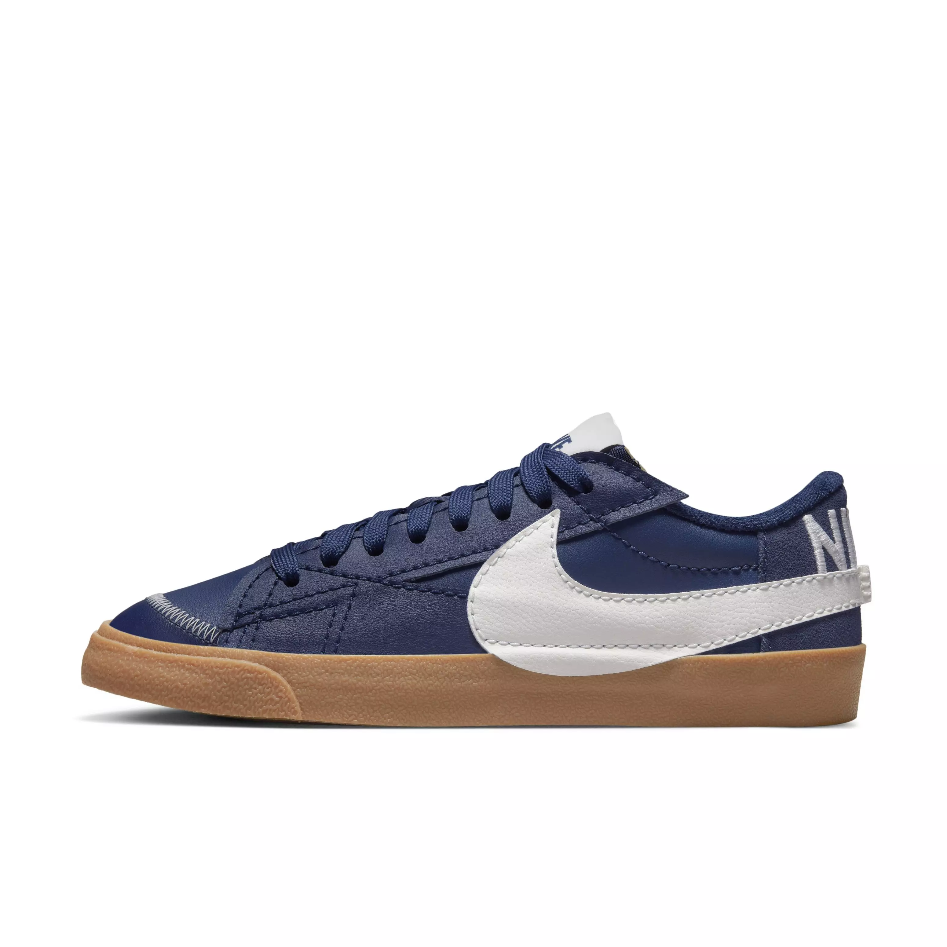 Nike Blazer Low '77 Jumbo "Midnight Navy/Sail/Gum Medium Brown" Men's Shoe - NAVY/SAIL/GUM MD BROWN